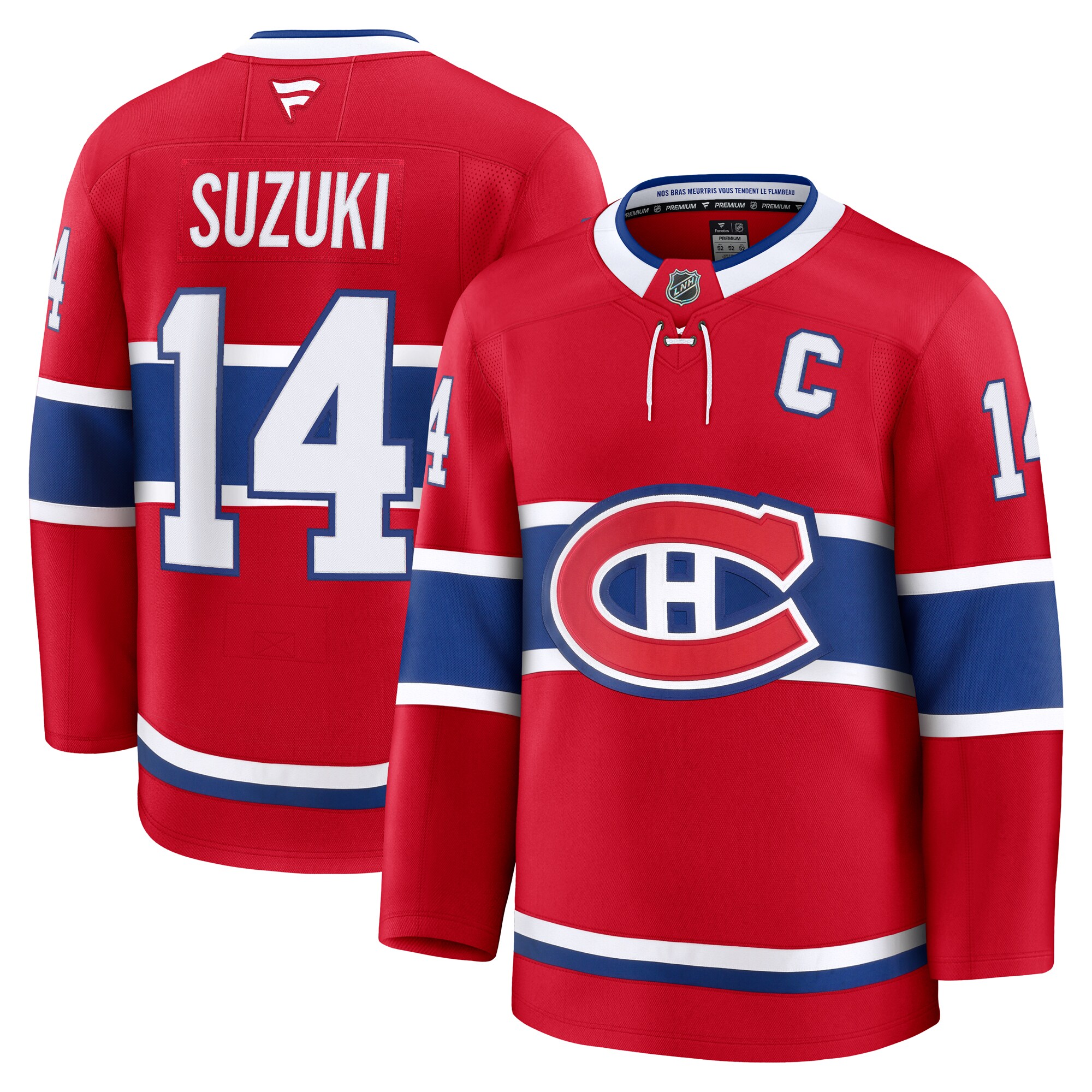 Men's Montreal Canadiens Nick Suzuki Red Home Premium Jersey