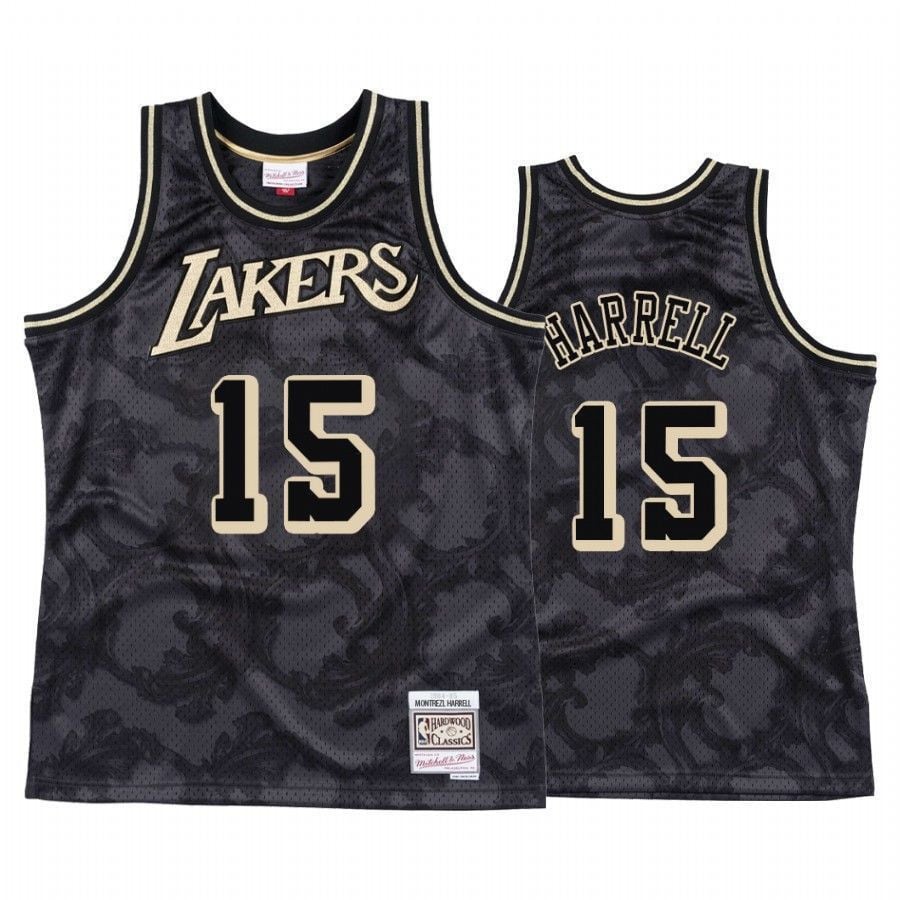 Men's Montrezl Harrell 15 Los Angeles Lakers Black Toile Jersey
