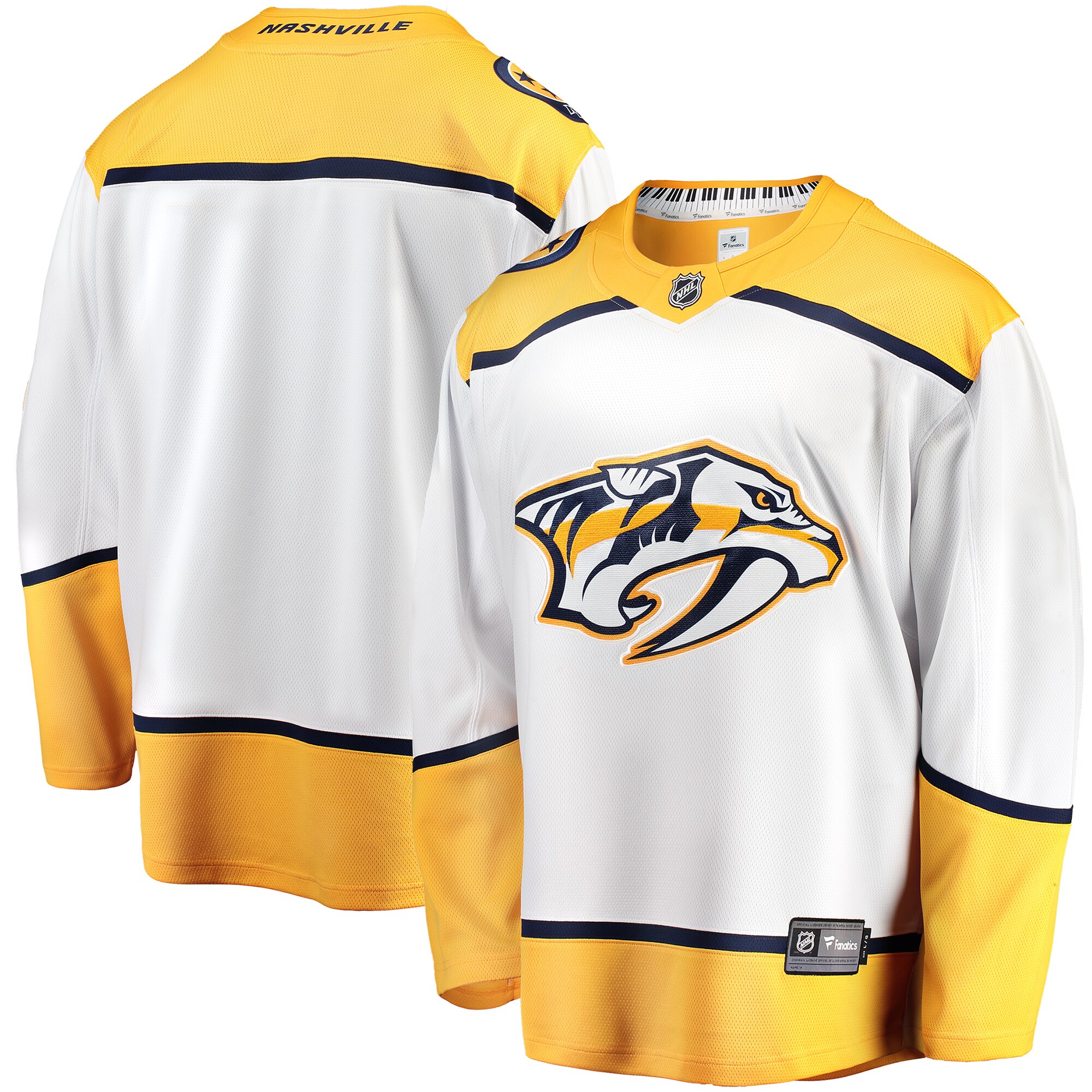 Men's Nashville Predators White Breakaway Away Jersey