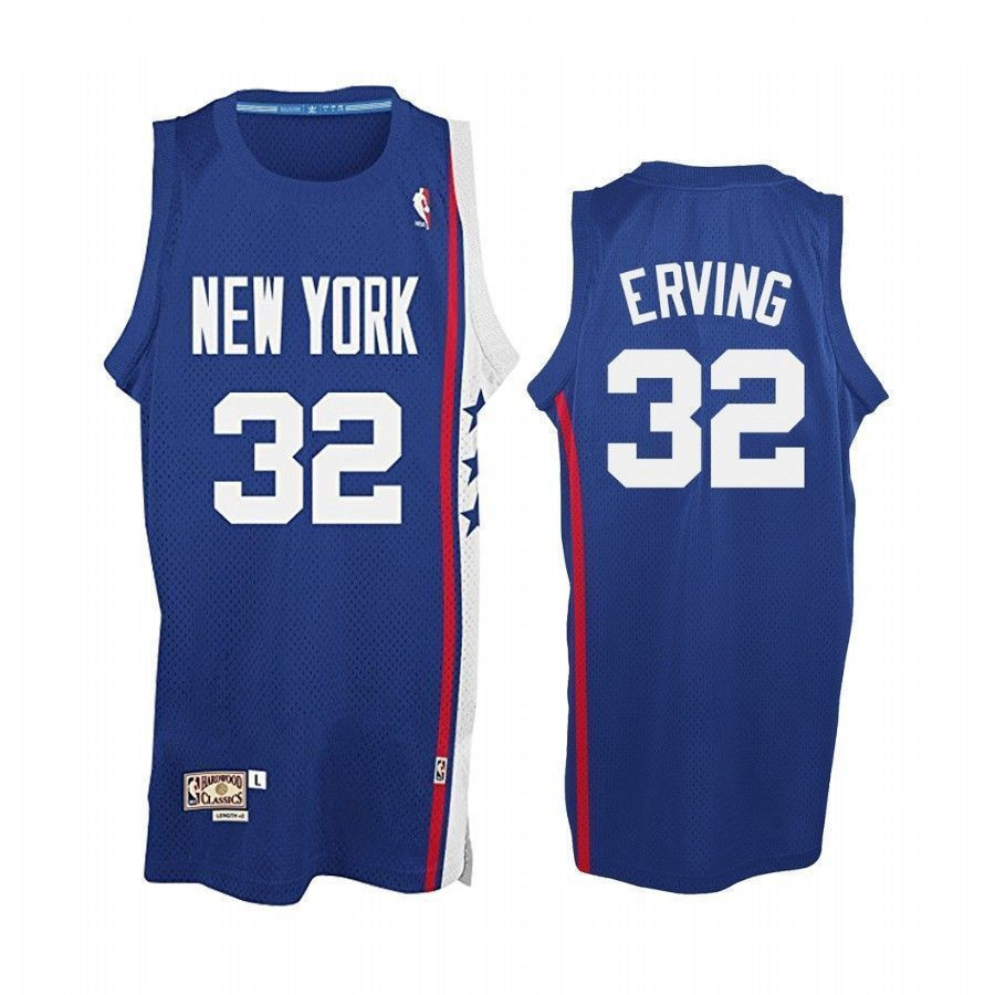 Men's Nets Julius Erving 32 Royal Soul Swingman Road Jersey
