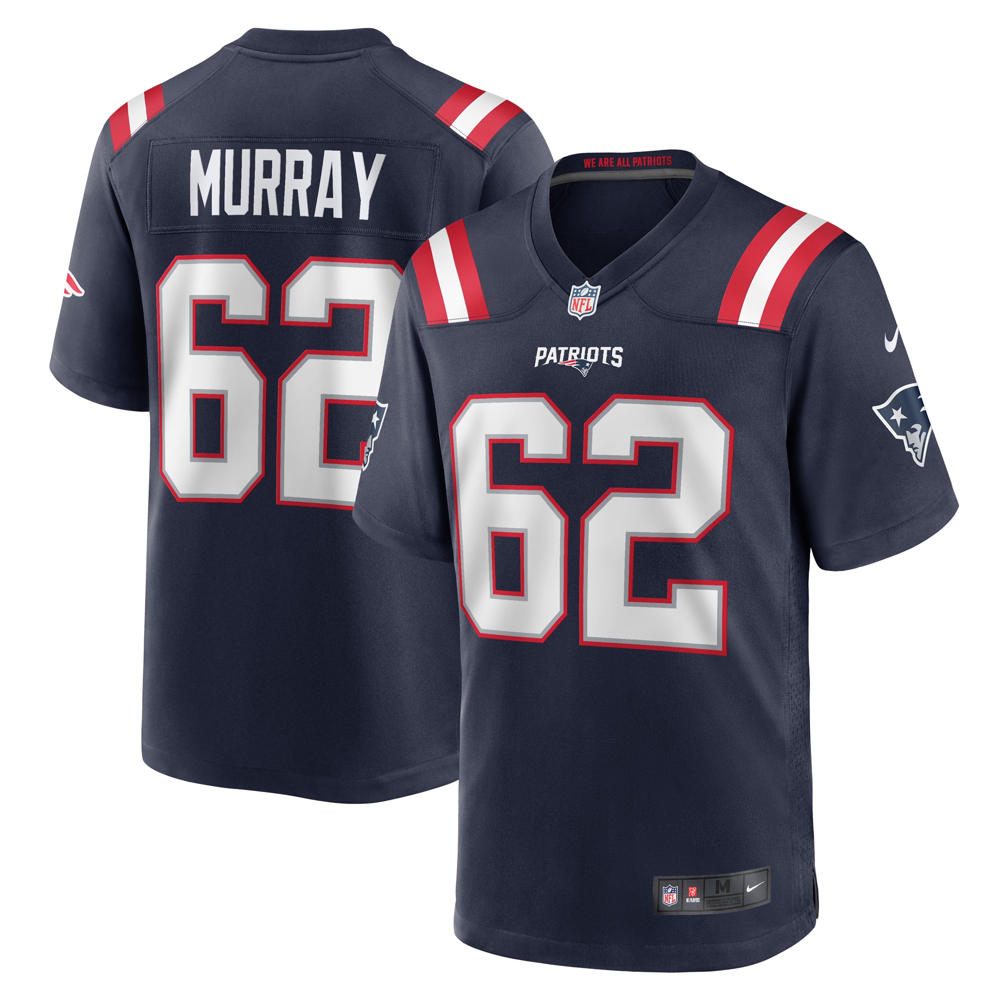 Men's New England Patriots Bill Murray Navy Game Player Jersey Js7215