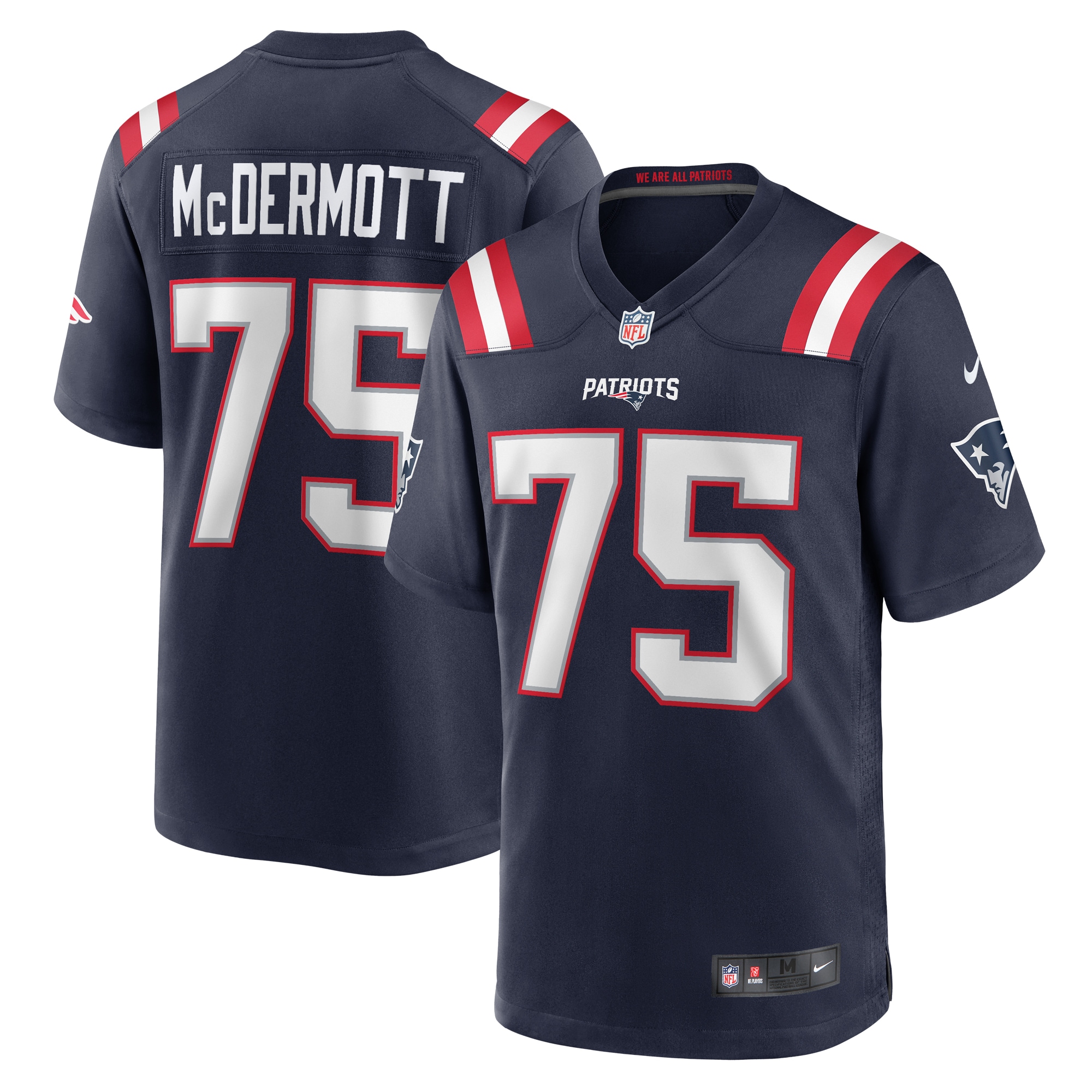 Men's New England Patriots Conor Mcdermott Navy Home Game Player Jersey Js5857