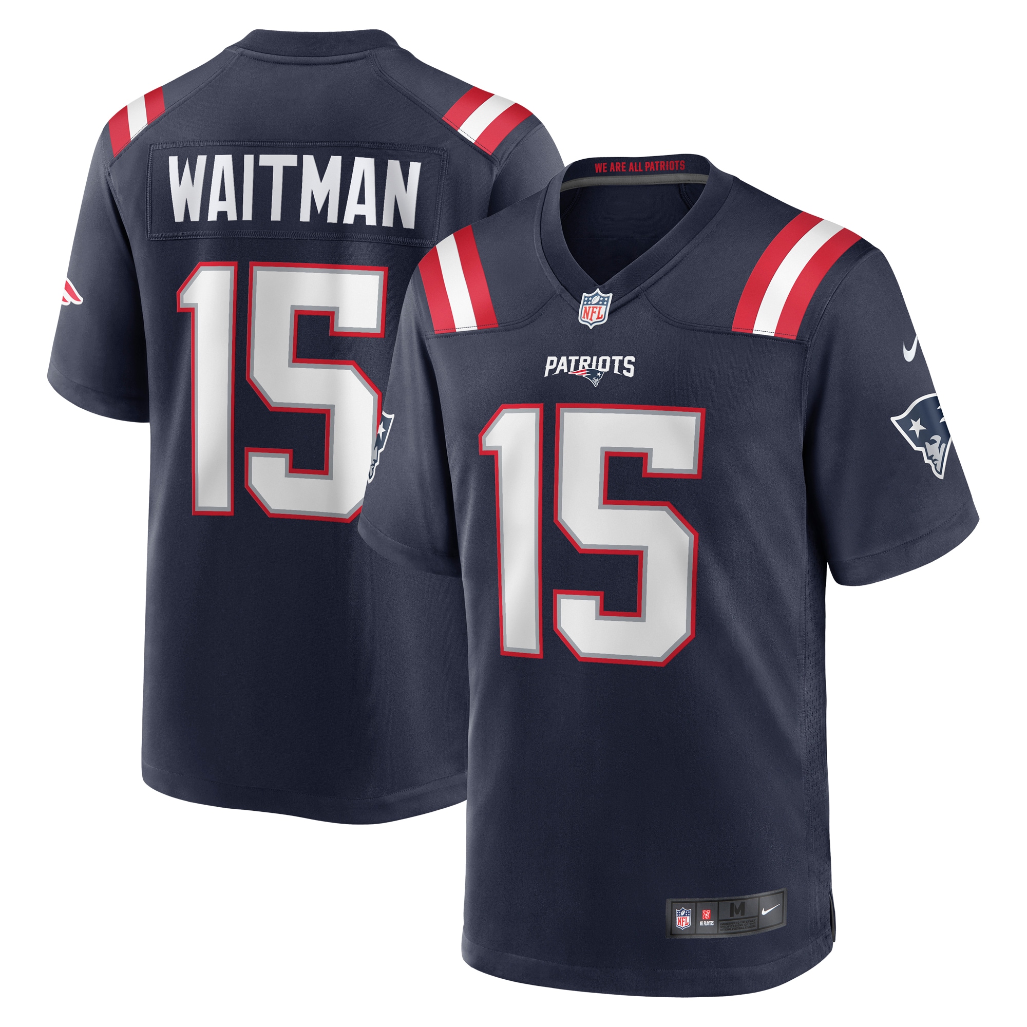 Men's New England Patriots Corliss Waitman Navy Game Jersey Js9420