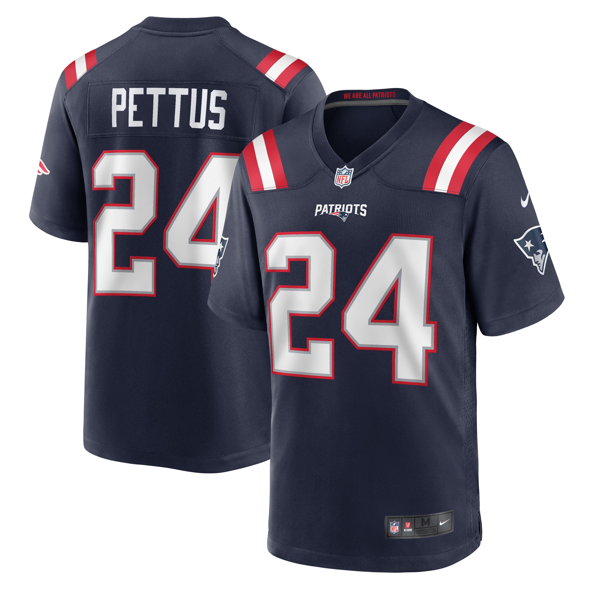 Men's New England Patriots Dell Pettus Navy Game Jersey Js2490