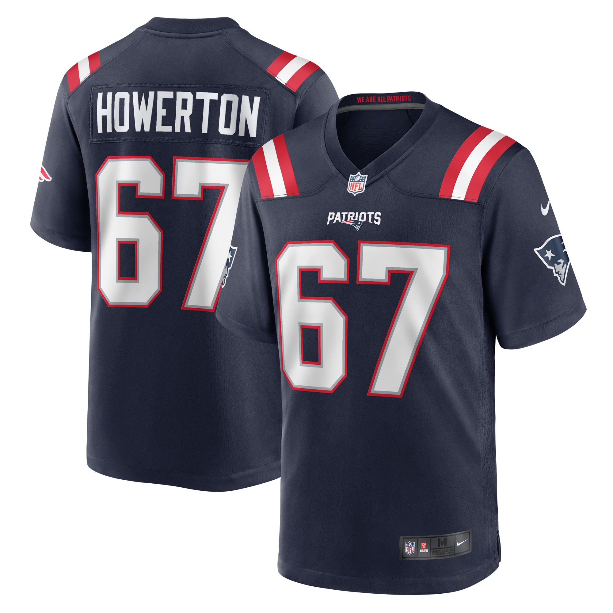 Men's New England Patriots Hayden Howerton Navy Home Game Player Jersey Js3212