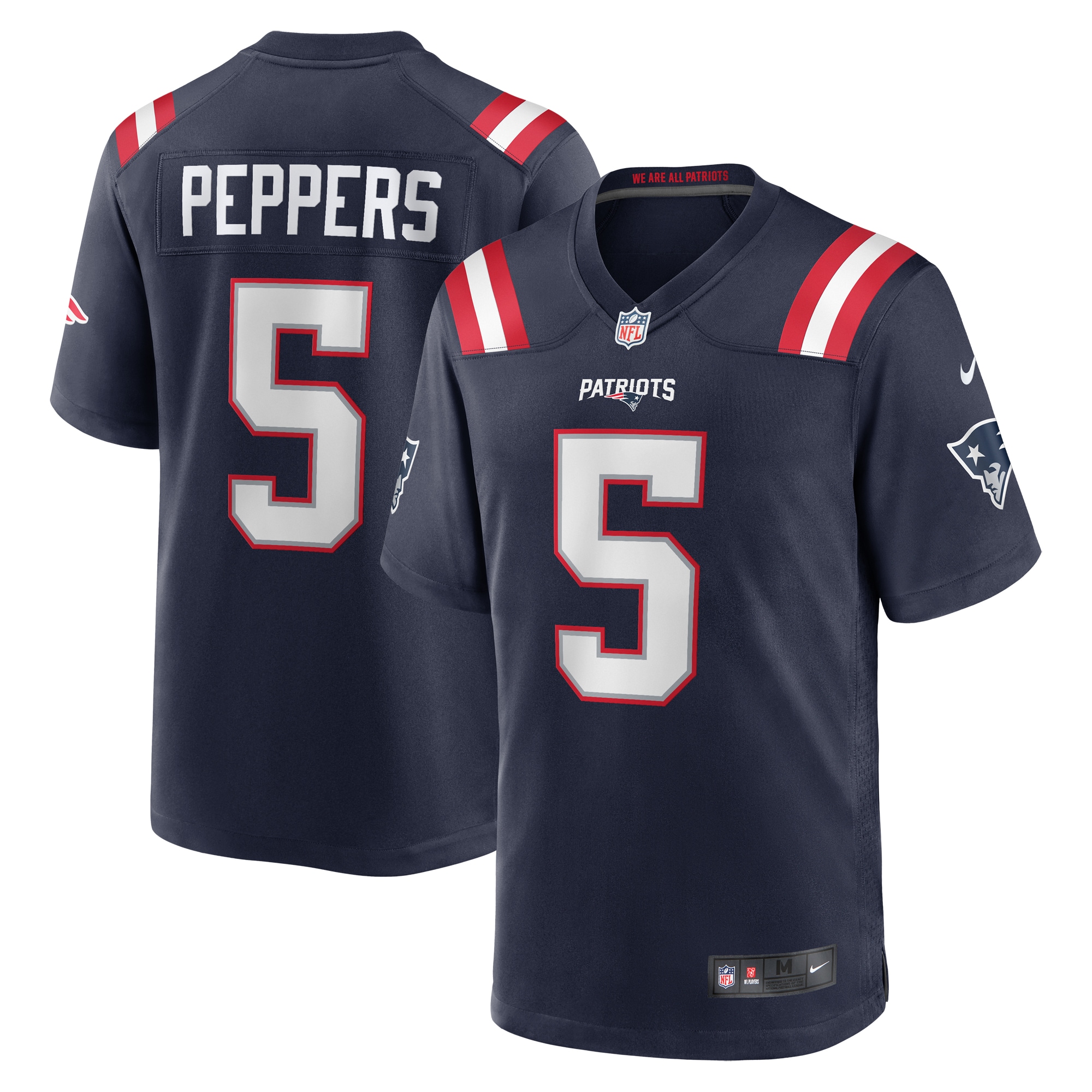 Men's New England Patriots Jabrill Peppers Navy Game Player Jersey Js7739