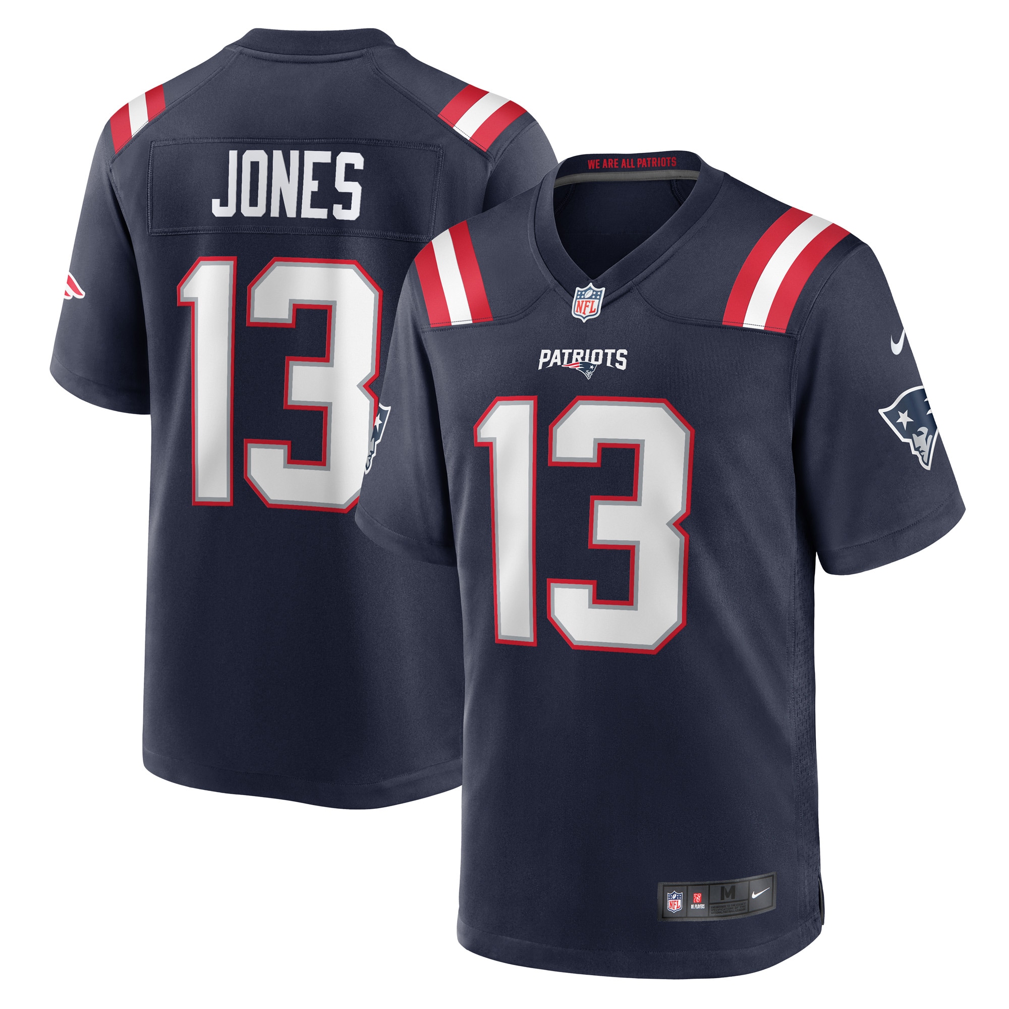 Men's New England Patriots Jack Jones Navy Game Player Jersey Js1820