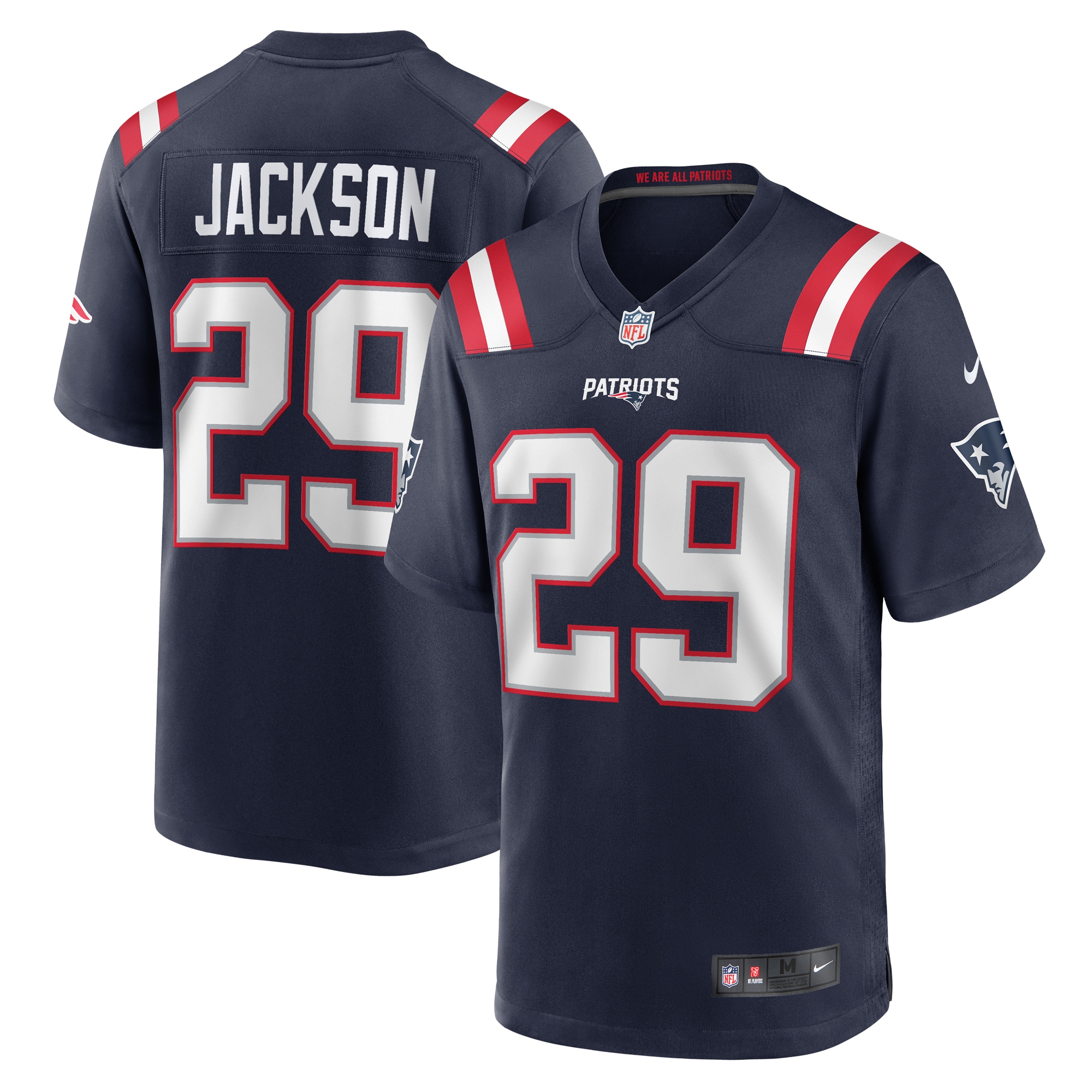 Men's New England Patriots Jc Jackson Navy Game Jersey Js7501