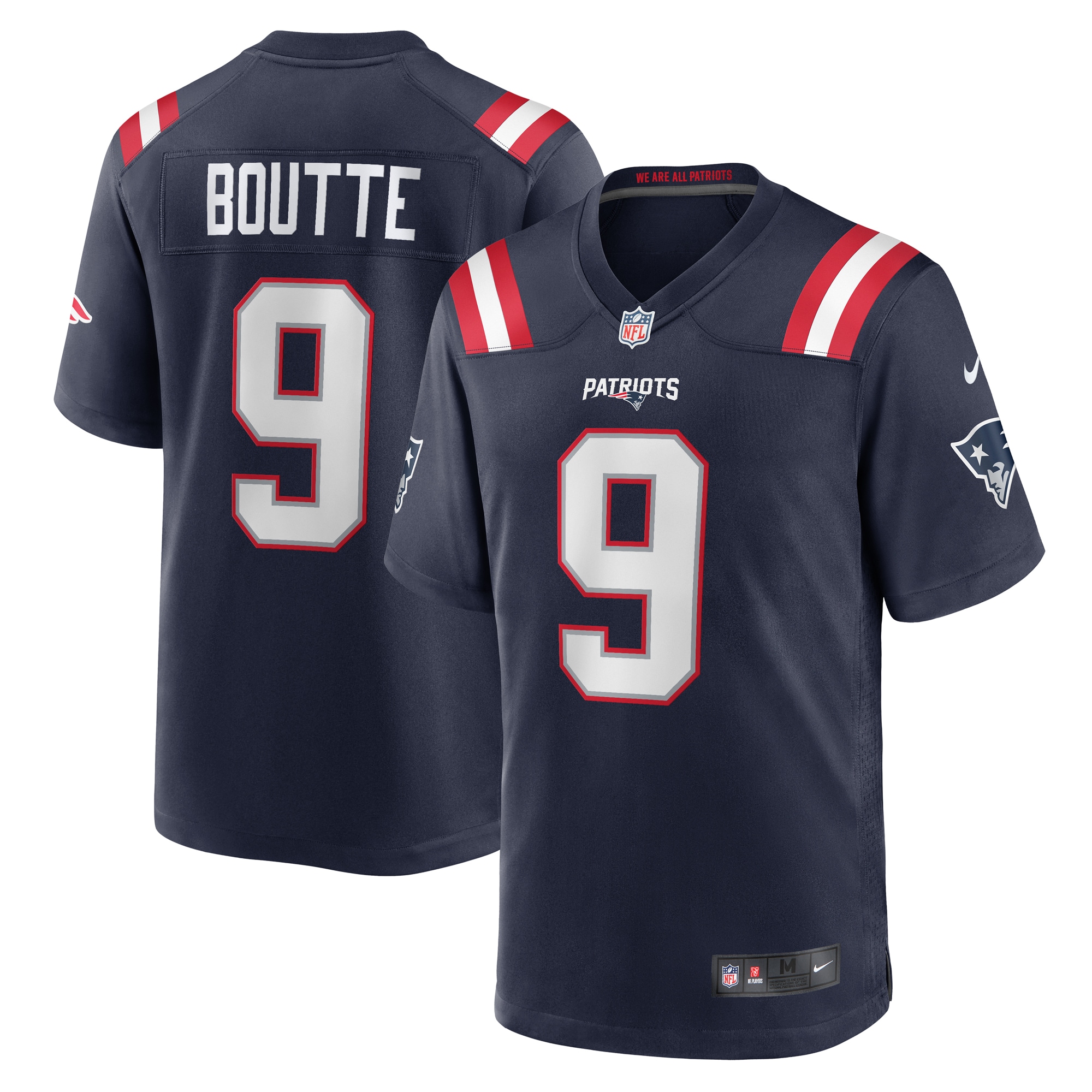 Men's New England Patriots Kayshon Boutte Navy Game Jersey Js4910