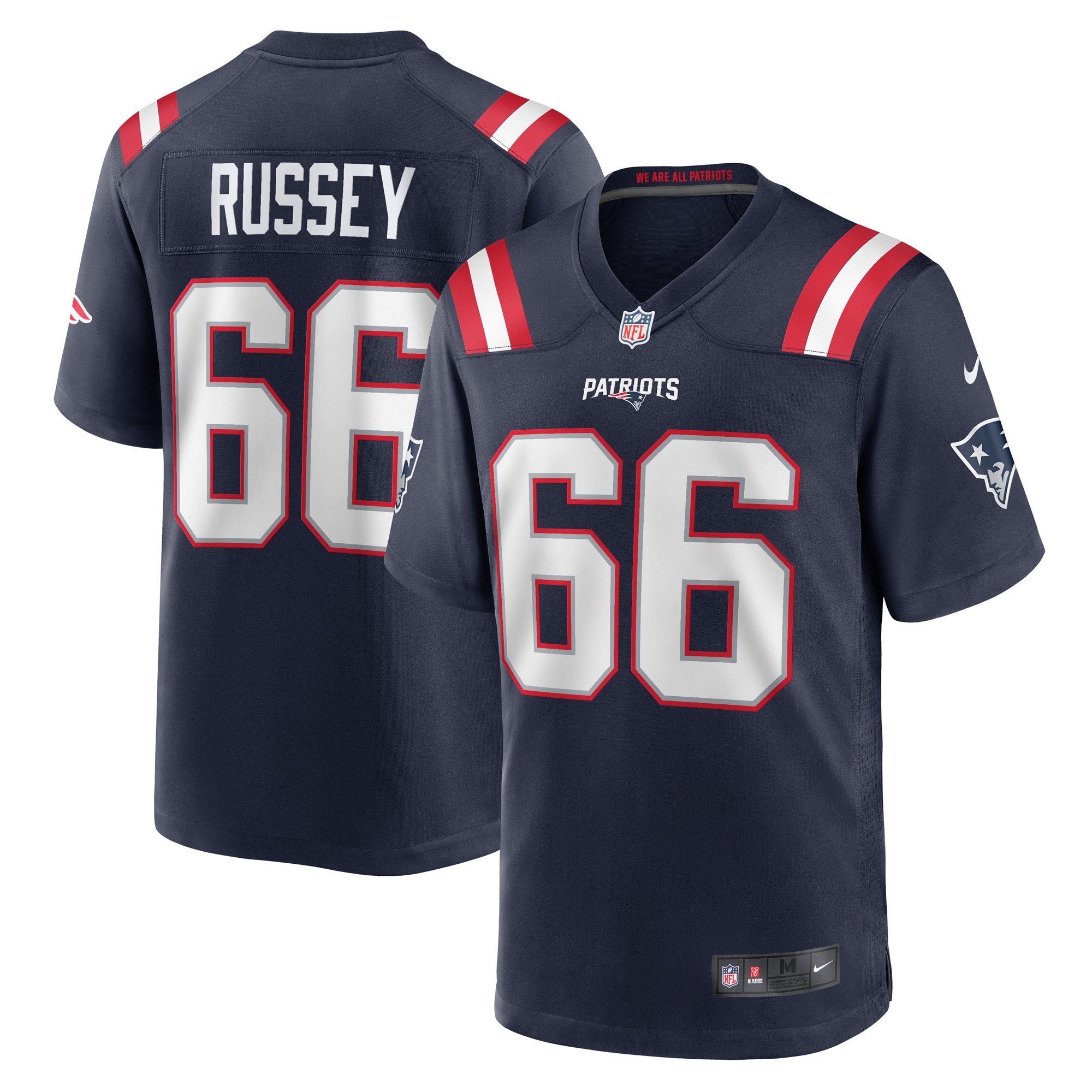 Men's New England Patriots Kody Russey Navy Game Player Jersey Js2616