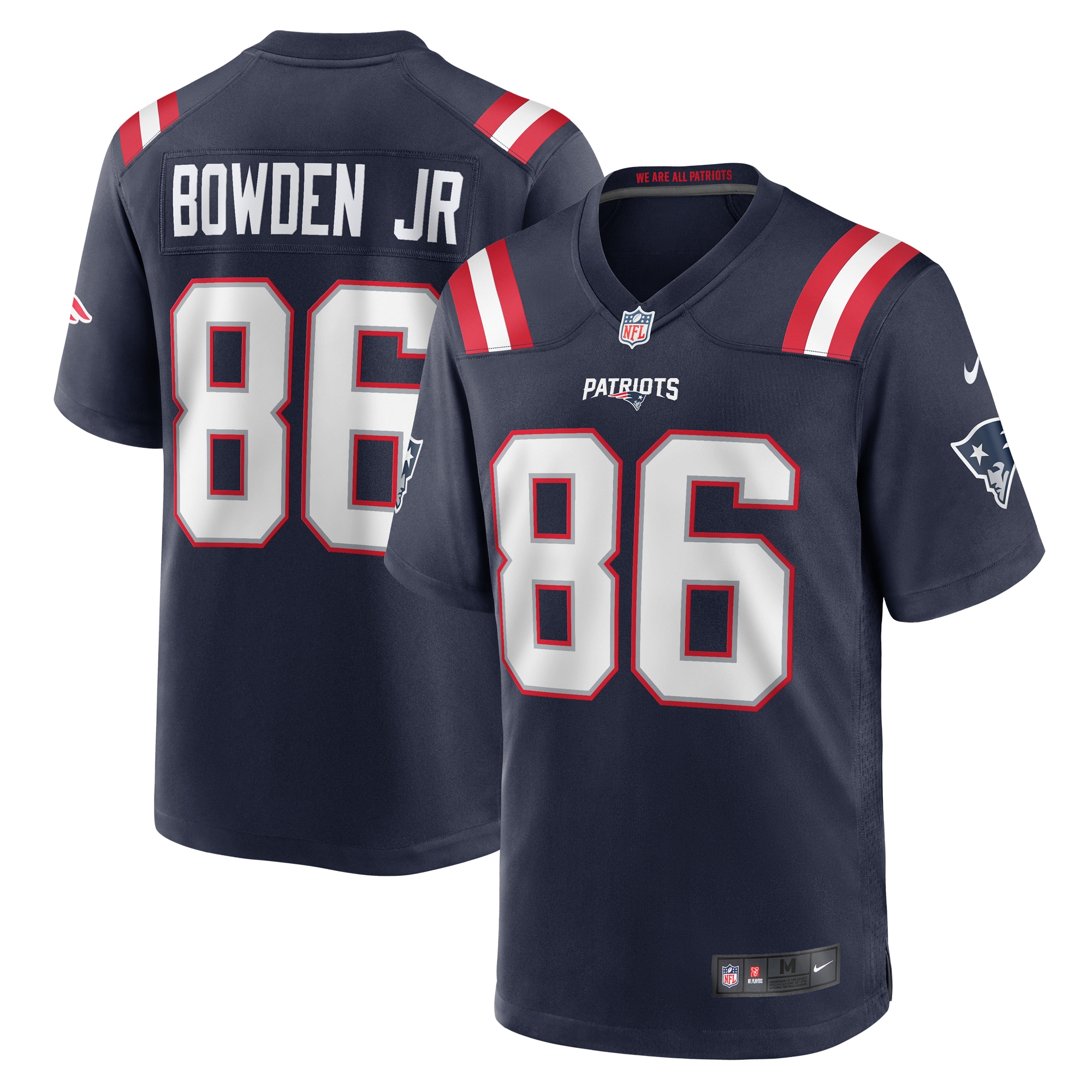Men's New England Patriots Lynn Bowden Jr. Navy Home Game Player Jersey Js1976