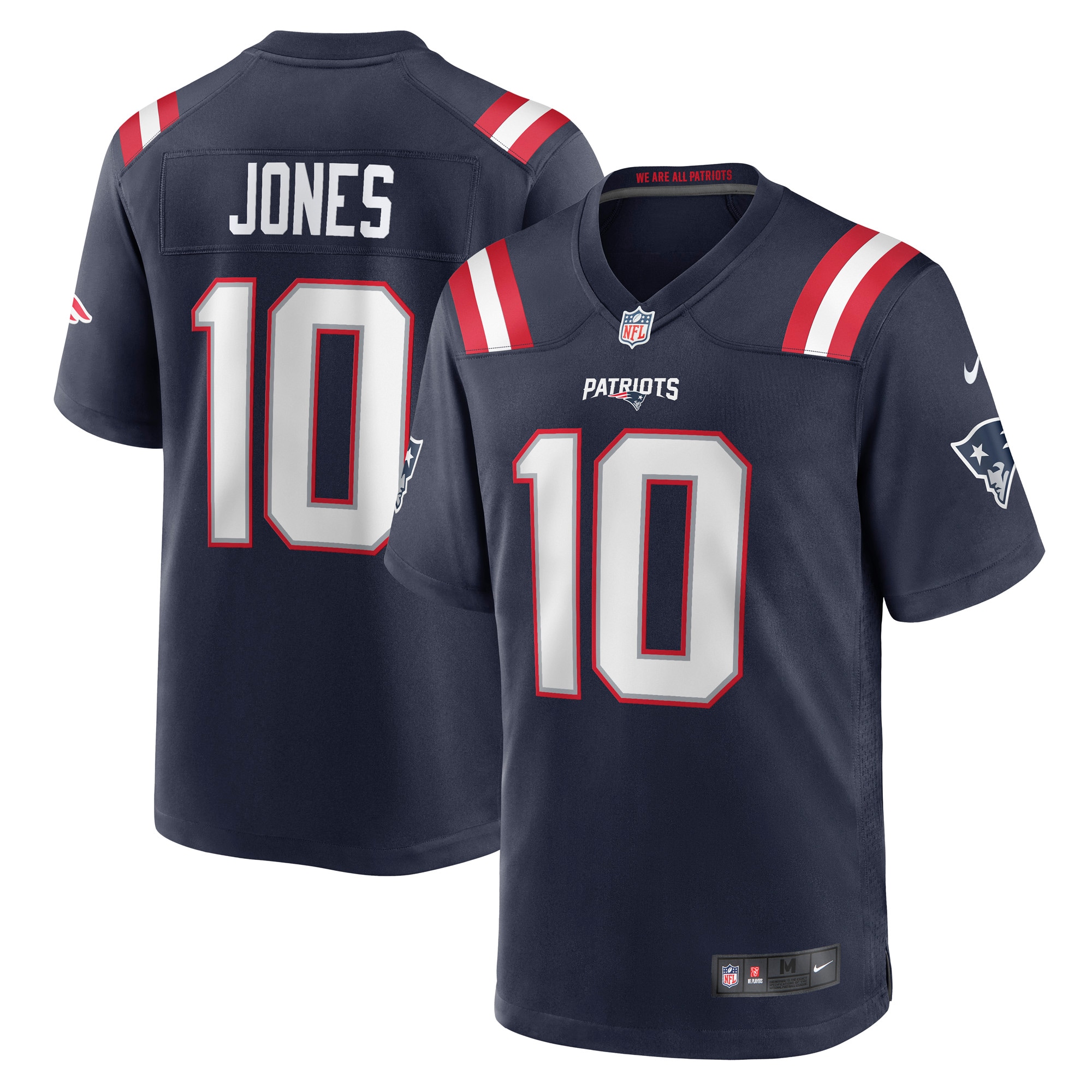Men's New England Patriots Mac Jones Navy Player Game Jersey Js8376