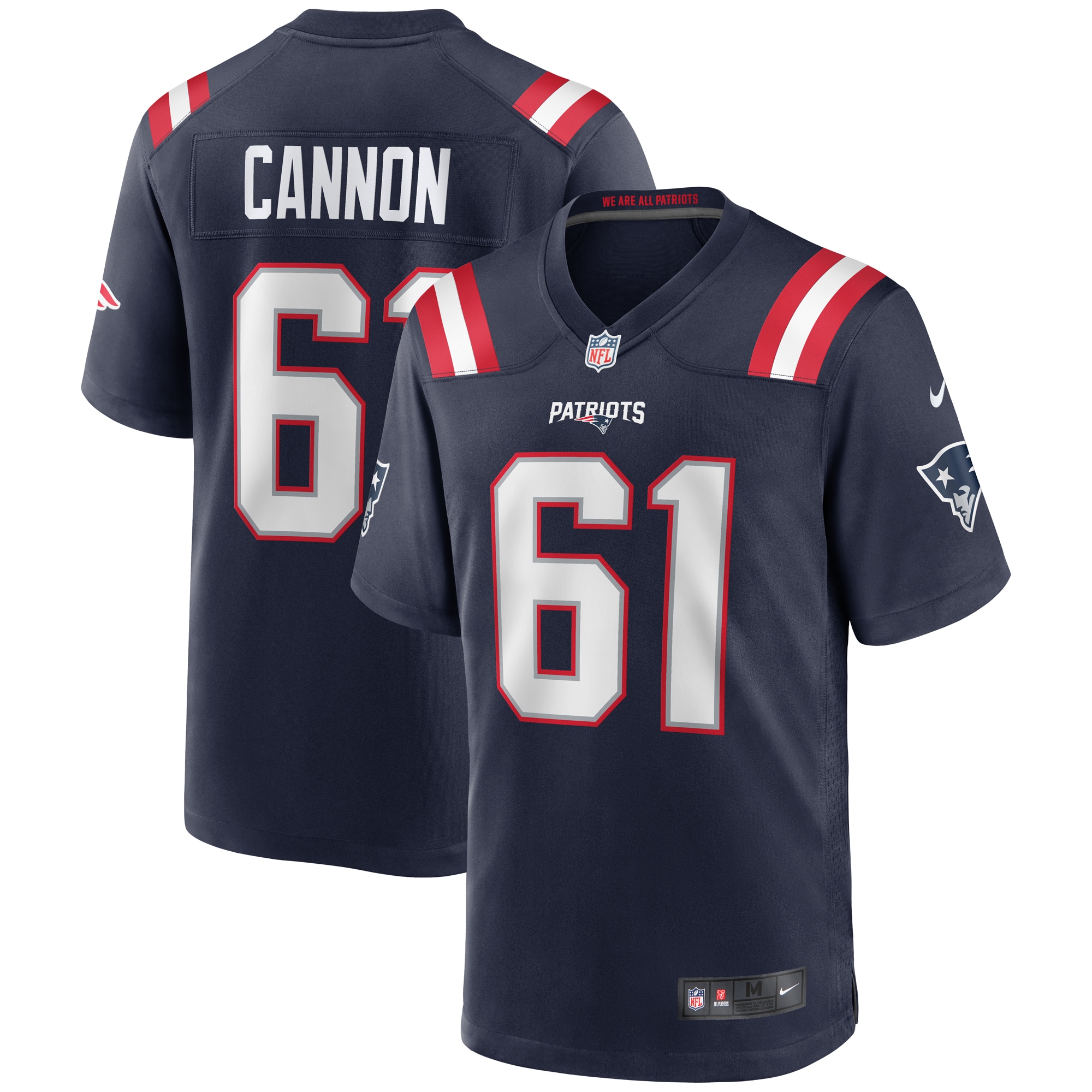 Men's New England Patriots Marcus Cannon Navy Game Jersey Js7118