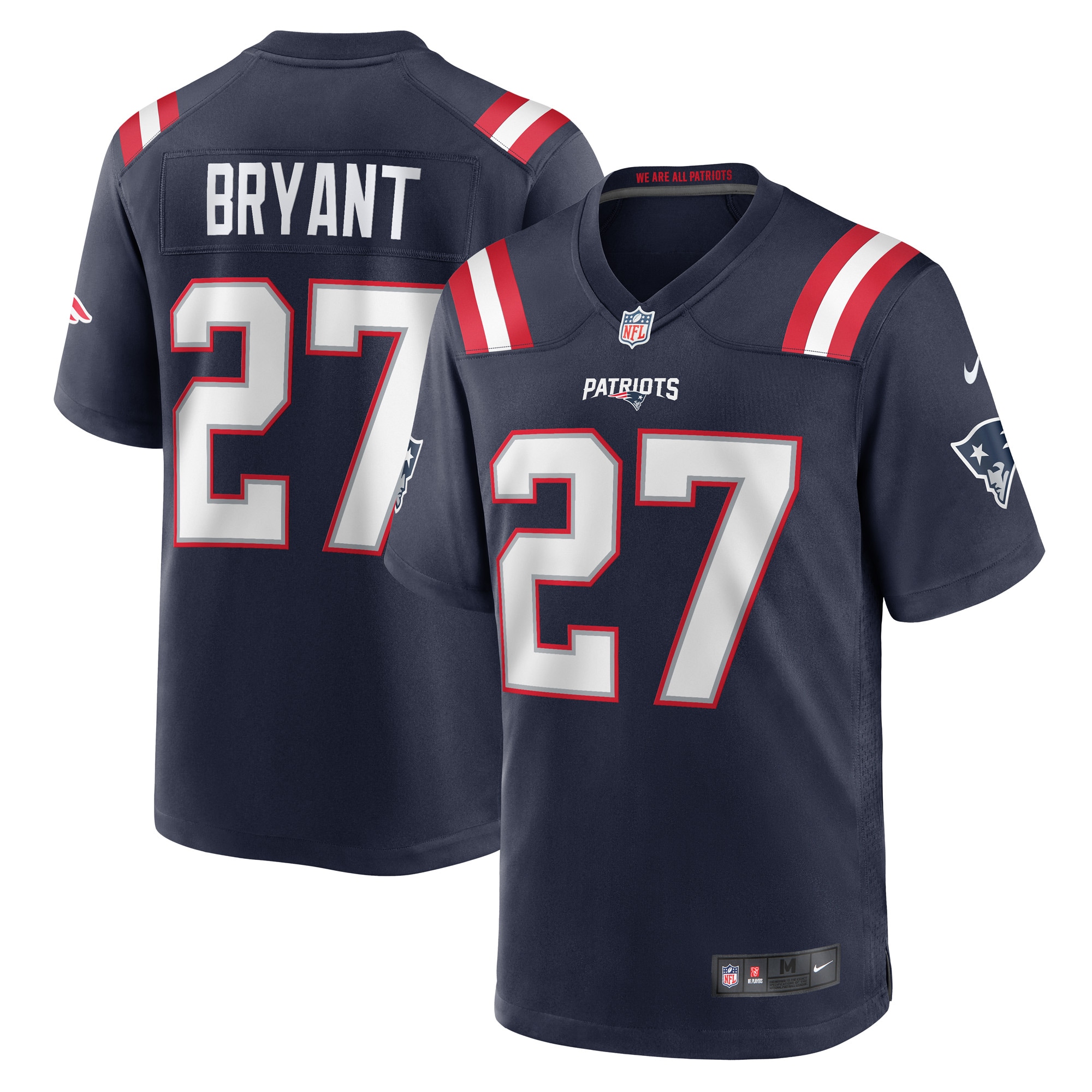 Men's New England Patriots Myles Bryant Navy Game Player Jersey Js2149
