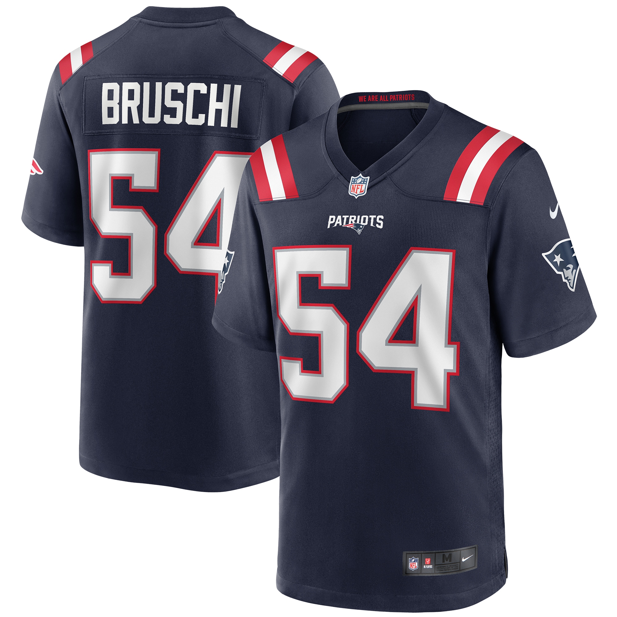 Men's New England Patriots Tedy Bruschi Navy Game Retired Player Jersey Js6391