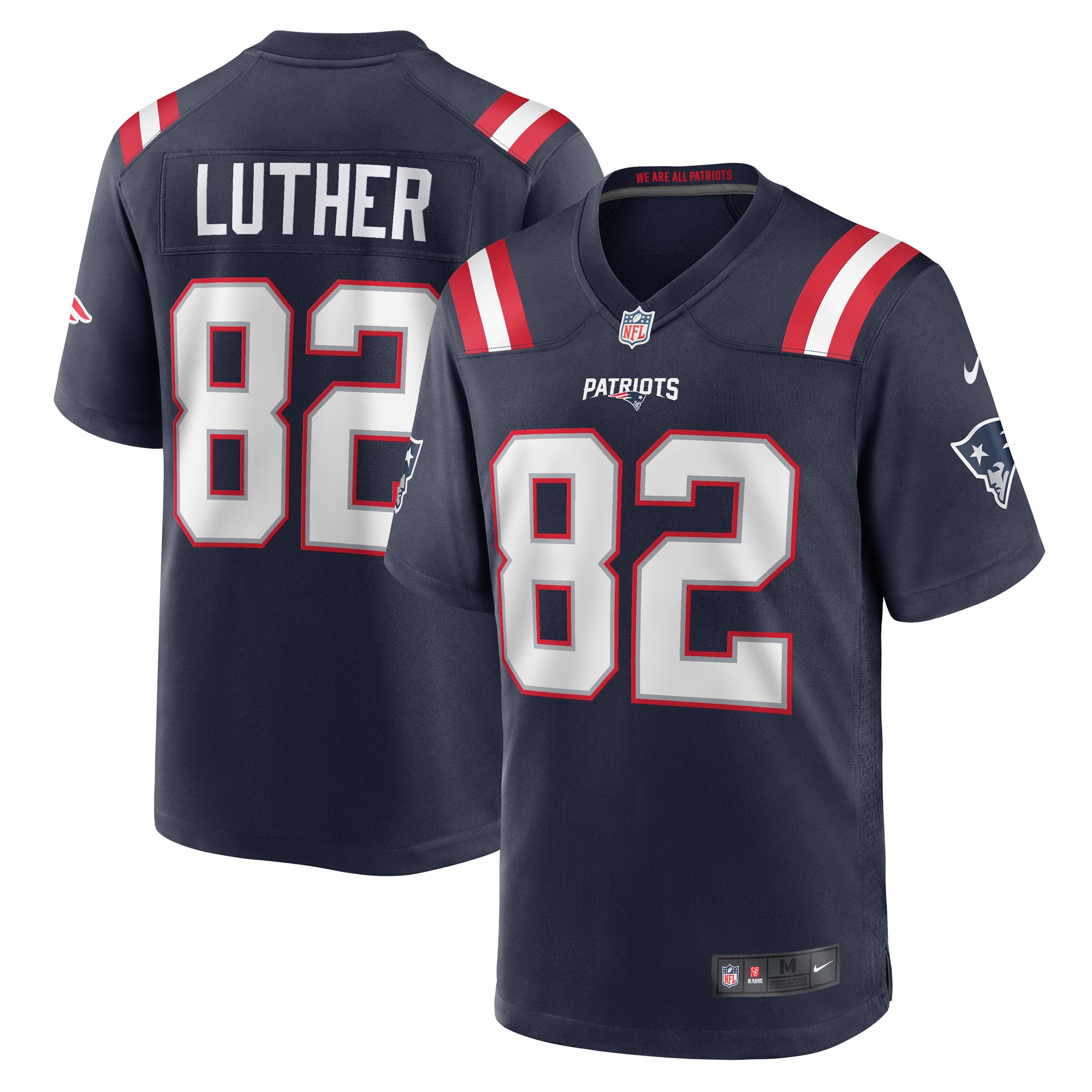 Men's New England Patriots T.j. Luther Navy Team Game Jersey Js5810