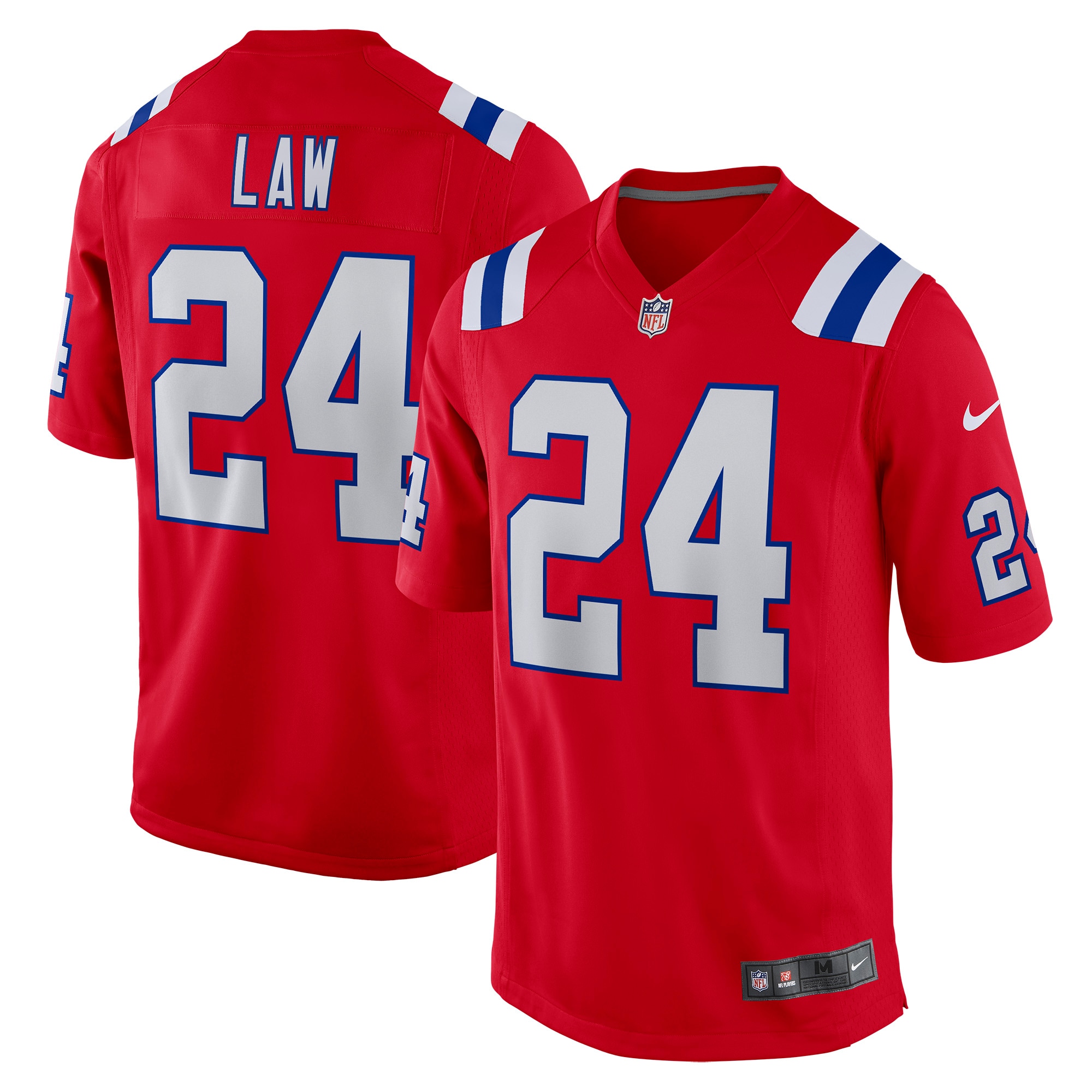Men's New England Patriots Ty Law Red Retired Player Alternate Game Jersey Js4978