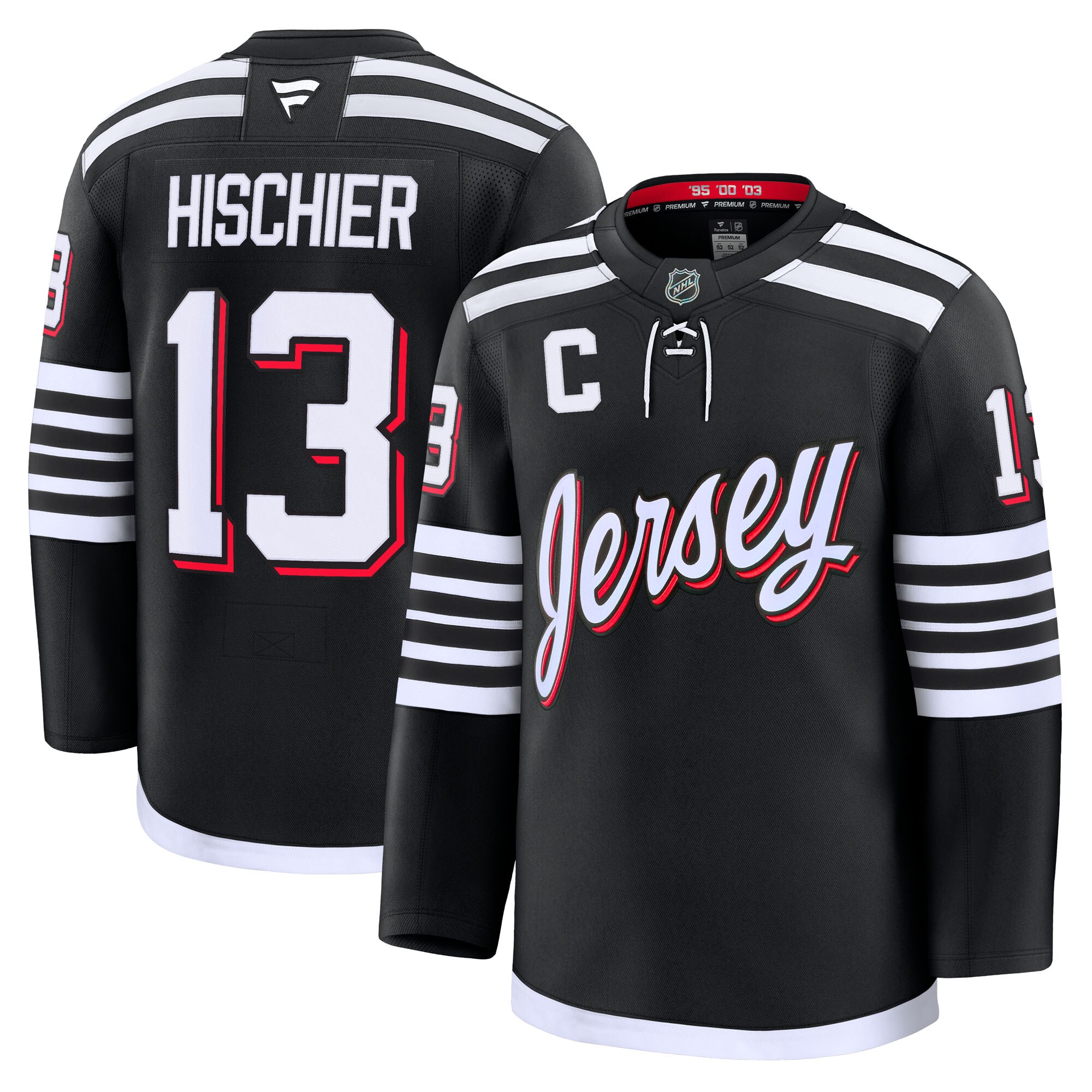 Men's New Jersey Devils Nico Hischier Black Alternate Premium Jersey