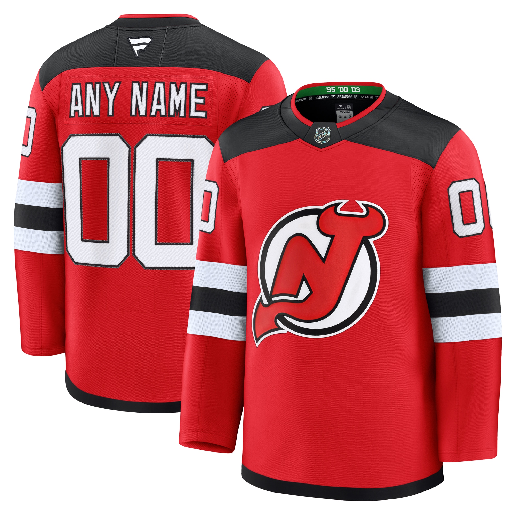 Men's New Jersey Devils Red Home Premium Custom Jersey