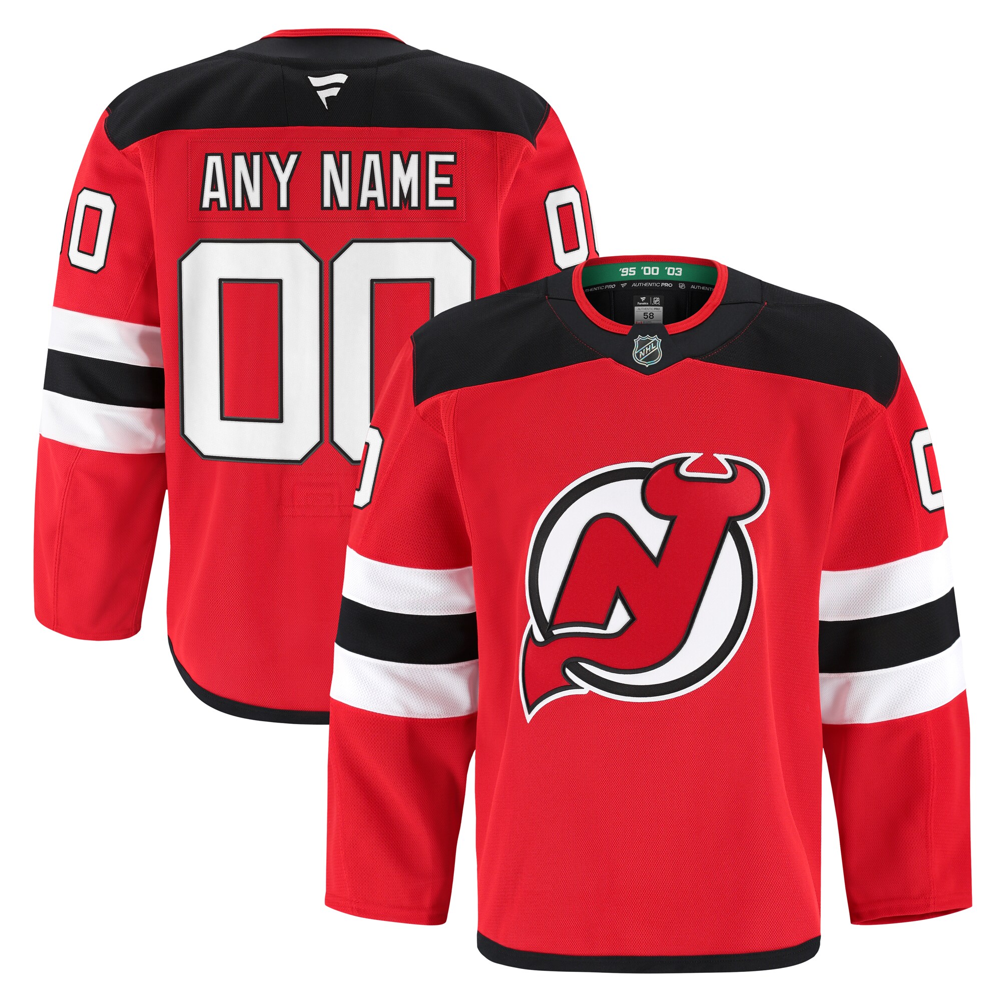 Men's New Jersey Devils Red Home Pro Custom Jersey