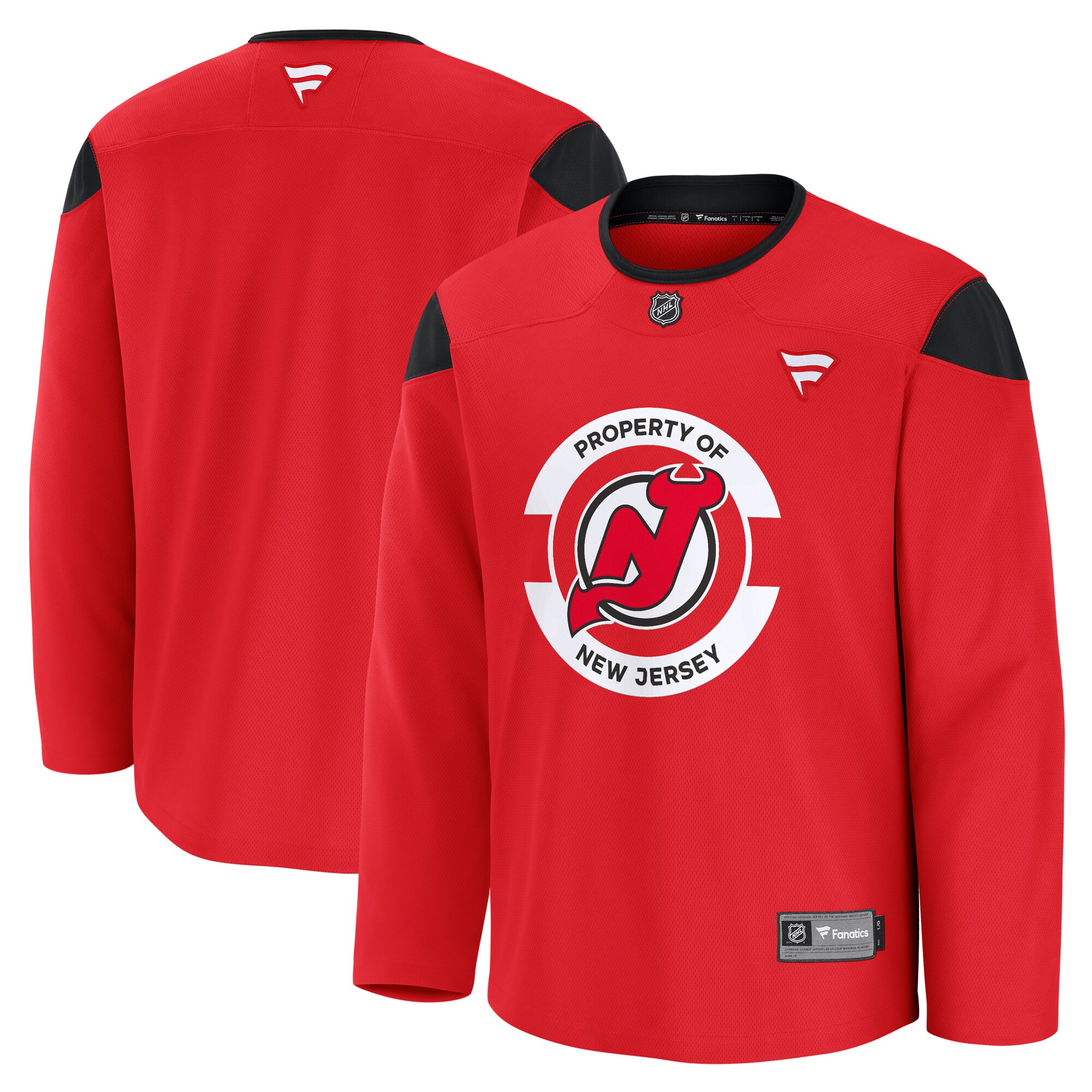 Men's New Jersey Devils Red Team Practice Jersey