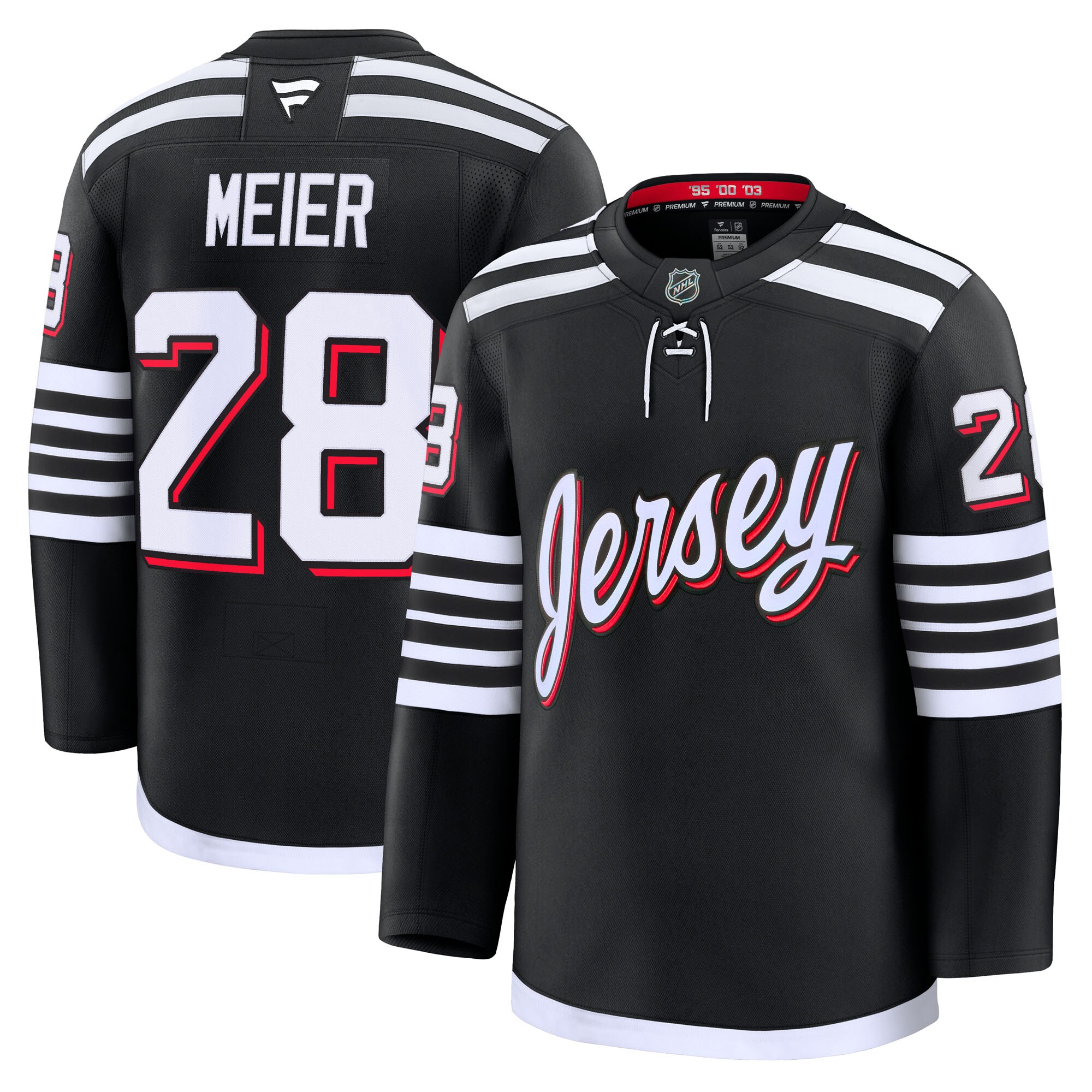 Men's New Jersey Devils Timo Meier Black Alternate Premium Jersey