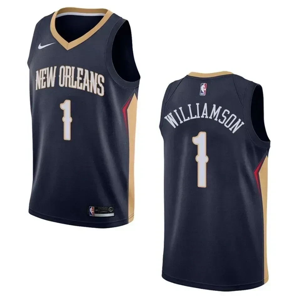 Men's New Orleans Pelicans 1 Zion Williamson Icon Swingman Jersey - Navy