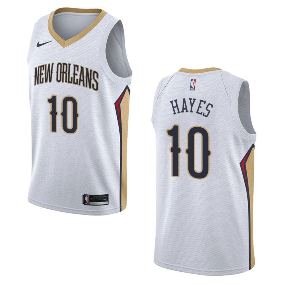 Men's New Orleans Pelicans 10 Jaxson Hayes Association Swingman Jersey - White