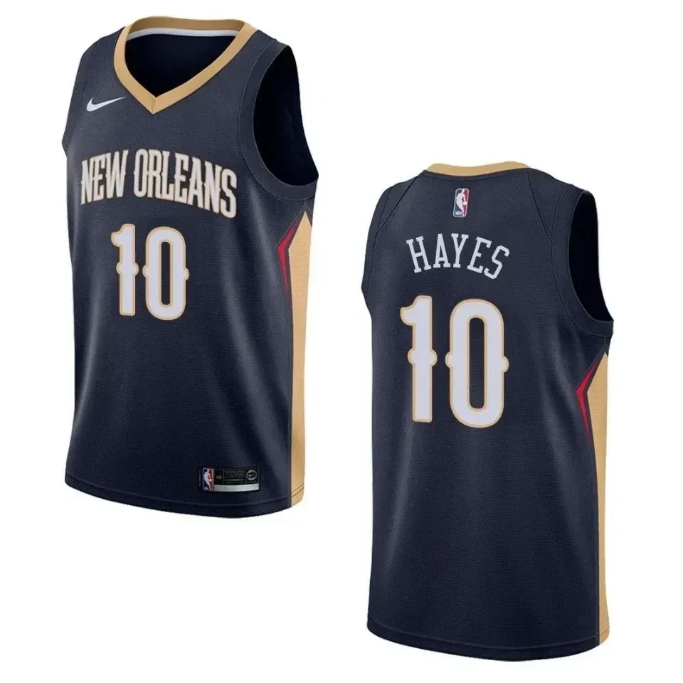 Men's New Orleans Pelicans 10 Jaxson Hayes Icon Swingman Jersey - Navy