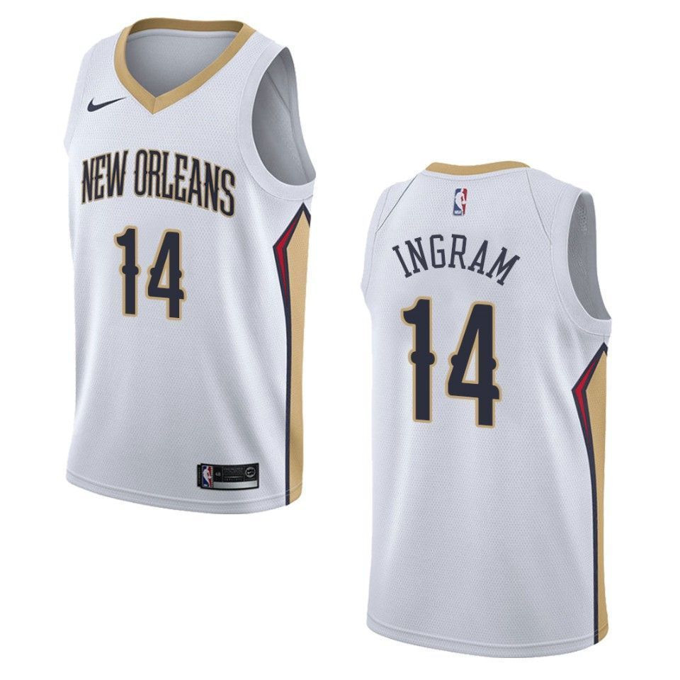 Men's New Orleans Pelicans 14 Brandon Ingram Association Swingman Jersey - White