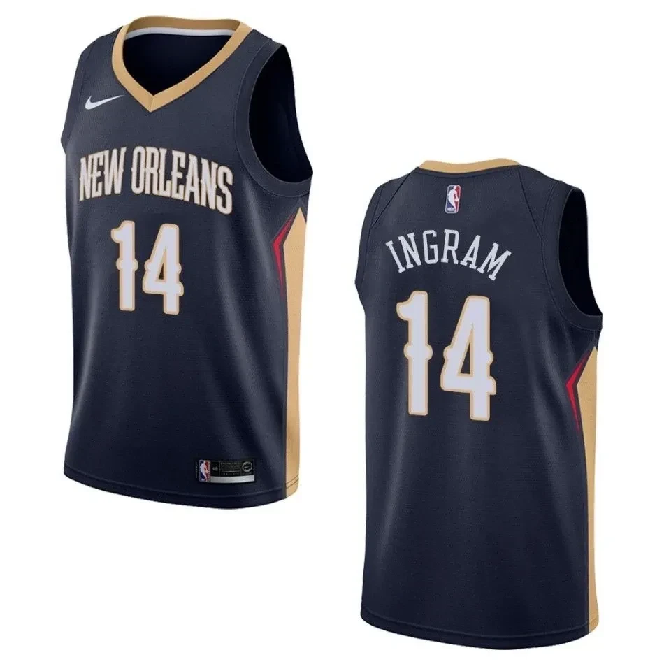 Men's New Orleans Pelicans 14 Brandon Ingram Icon Swingman Jersey - Navy