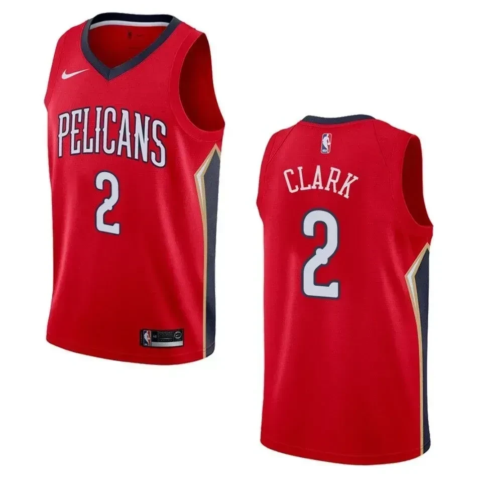 Men's New Orleans Pelicans 2 Ian Clark Statement Swingman Jersey - Red