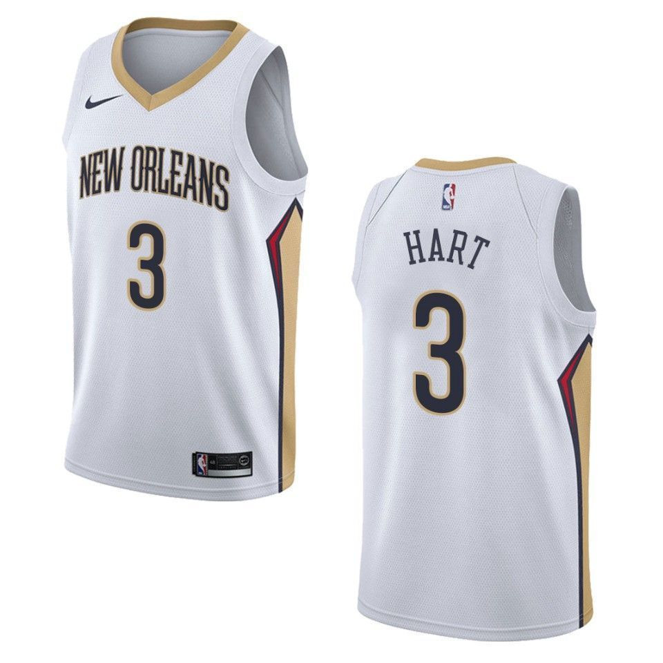 Men's New Orleans Pelicans 3 Josh Hart Association Swingman Jersey - White