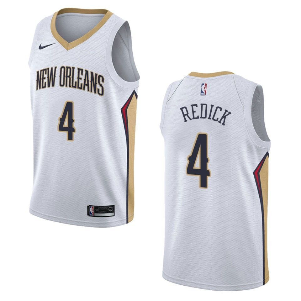 Men's New Orleans Pelicans 4 J.j. Redick Association Swingman Jersey - White
