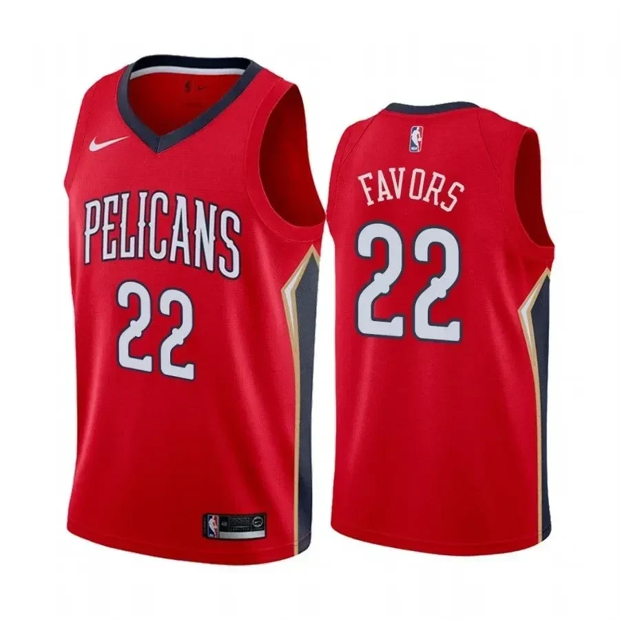 Men's New Orleans Pelicans Derrick Favors 22 Statet Jersey