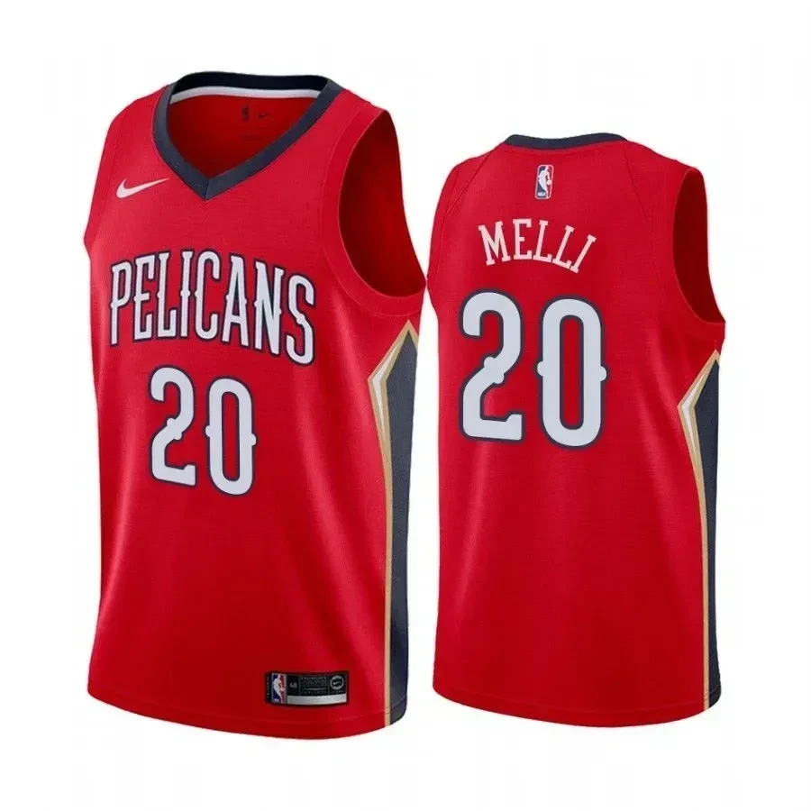 Men's New Orleans Pelicans Nicolo Melli 20 Statet Jersey