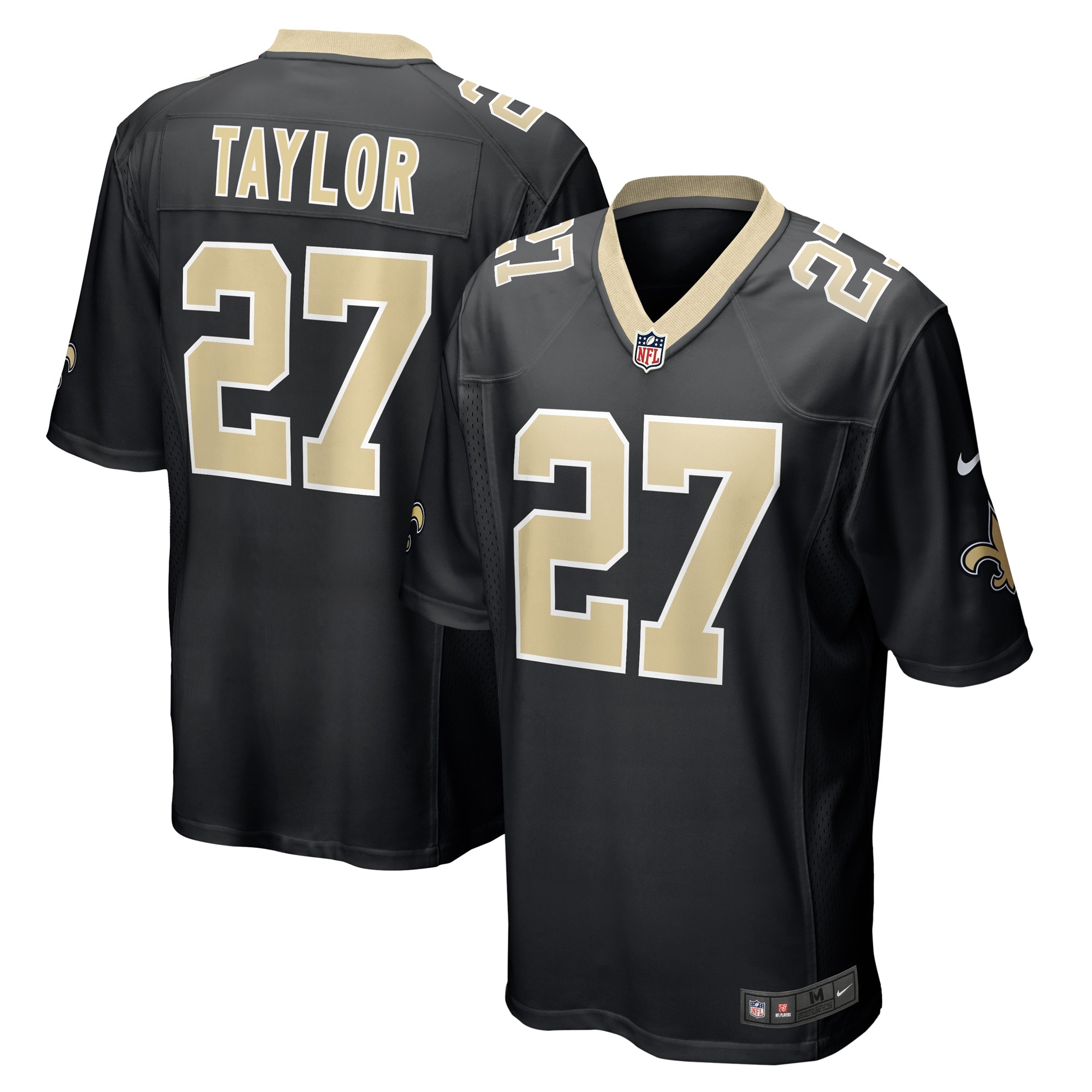 Men's New Orleans Saints Alontae Taylor Black Game Player Jersey Js2423