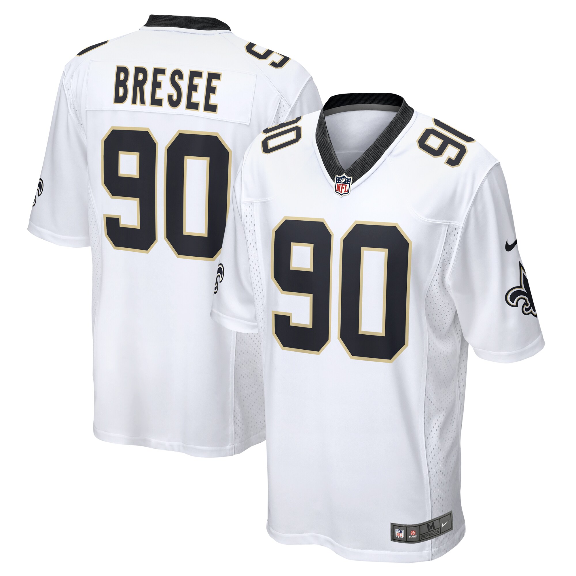 Men's New Orleans Saints Bryan Bresee White Game Jersey Js9740