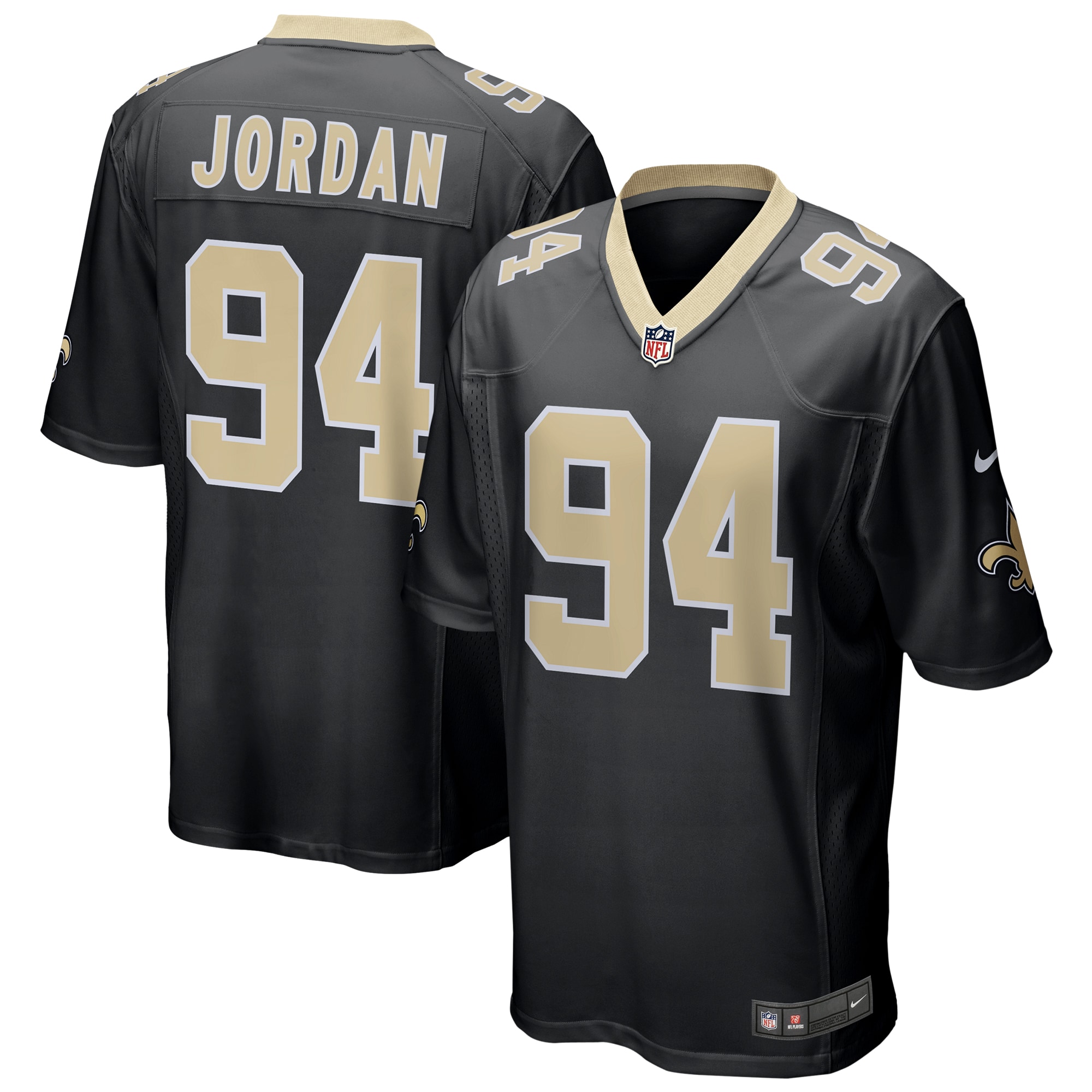 Men's New Orleans Saints Cameron Black Game Jersey Js6876