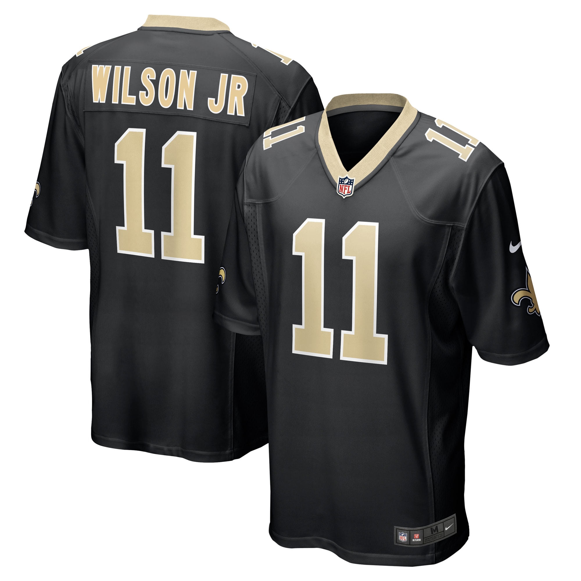 Men's New Orleans Saints Cedrick Wilson Jr. Black Game Jersey Js8046