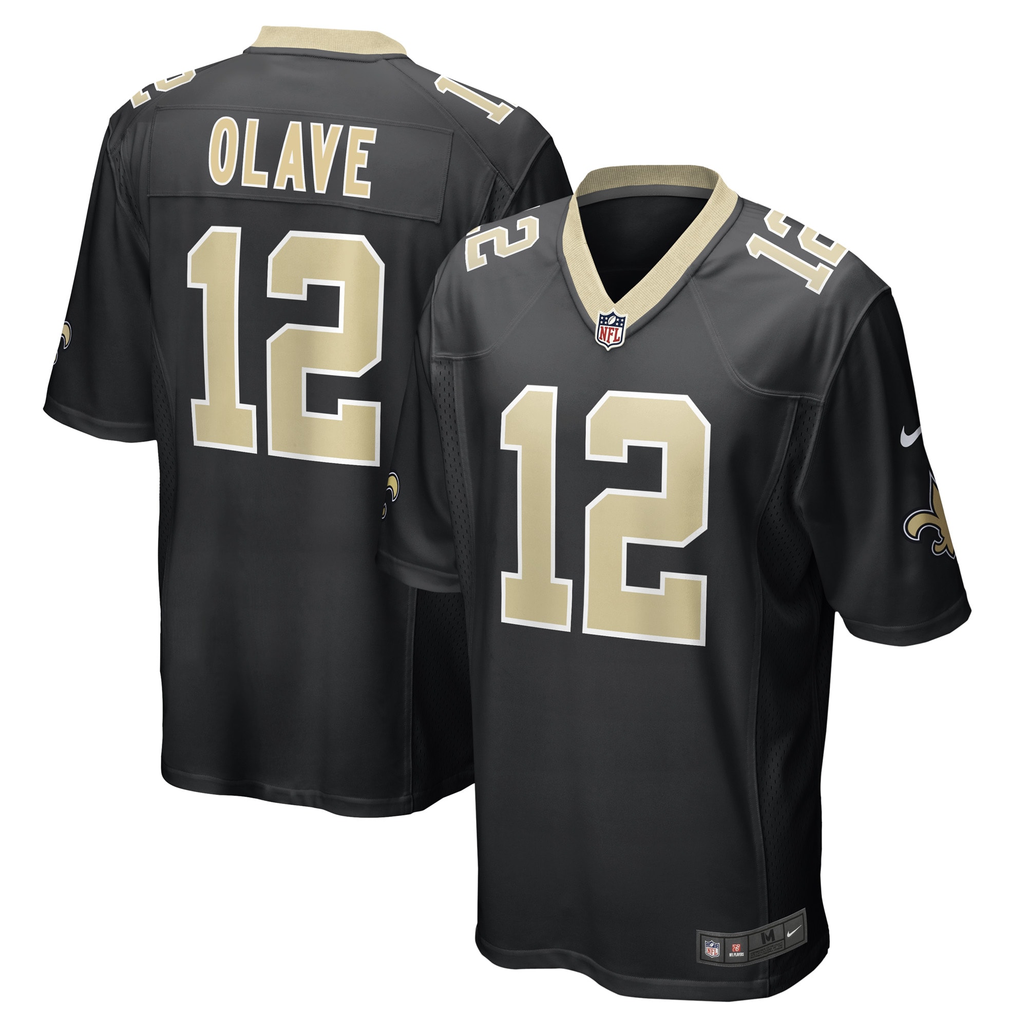 Men's New Orleans Saints Chris Olave Black Player Game Jersey Js3422