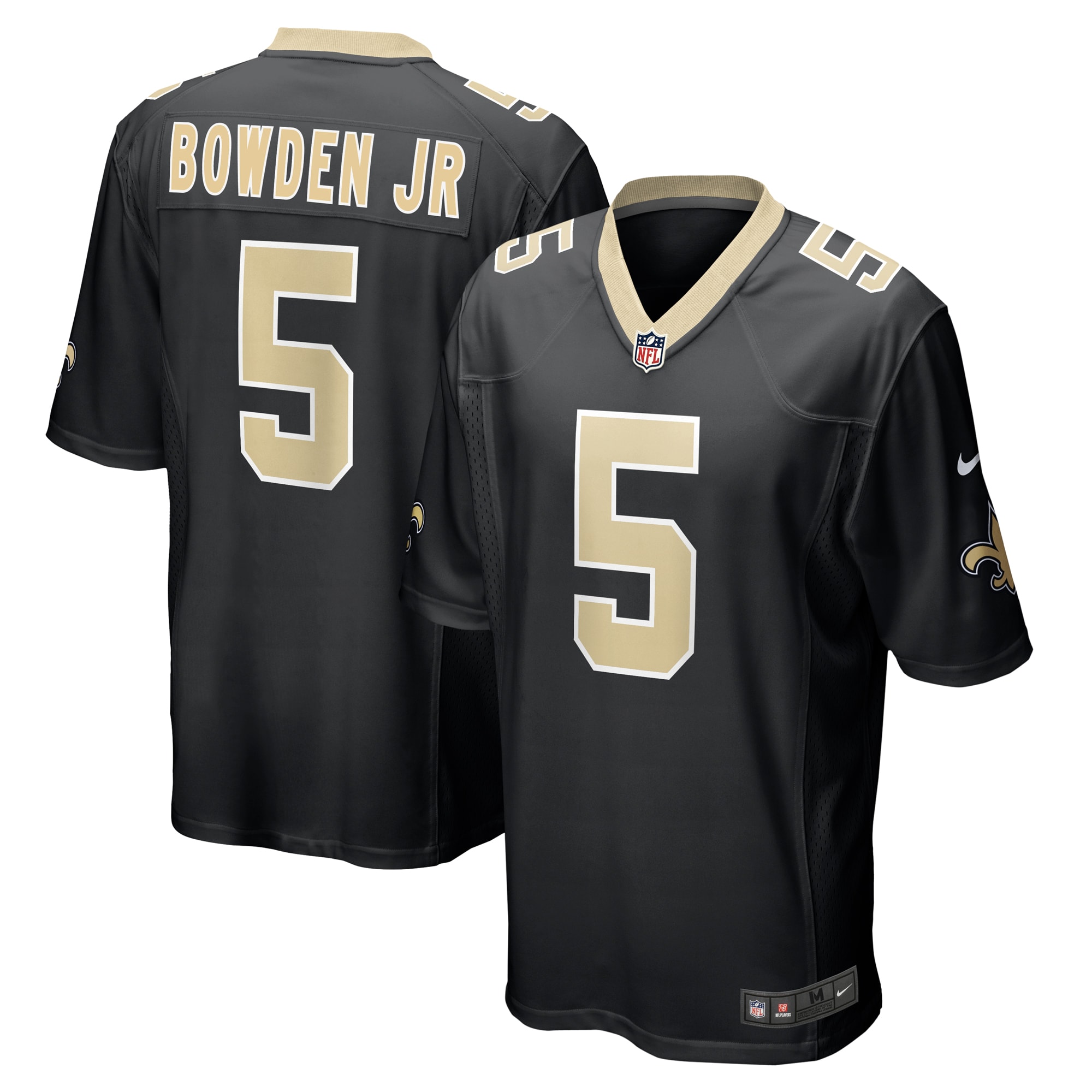 Men's New Orleans Saints Lynn Bowden Jr. Black Team Game Jersey Js2924