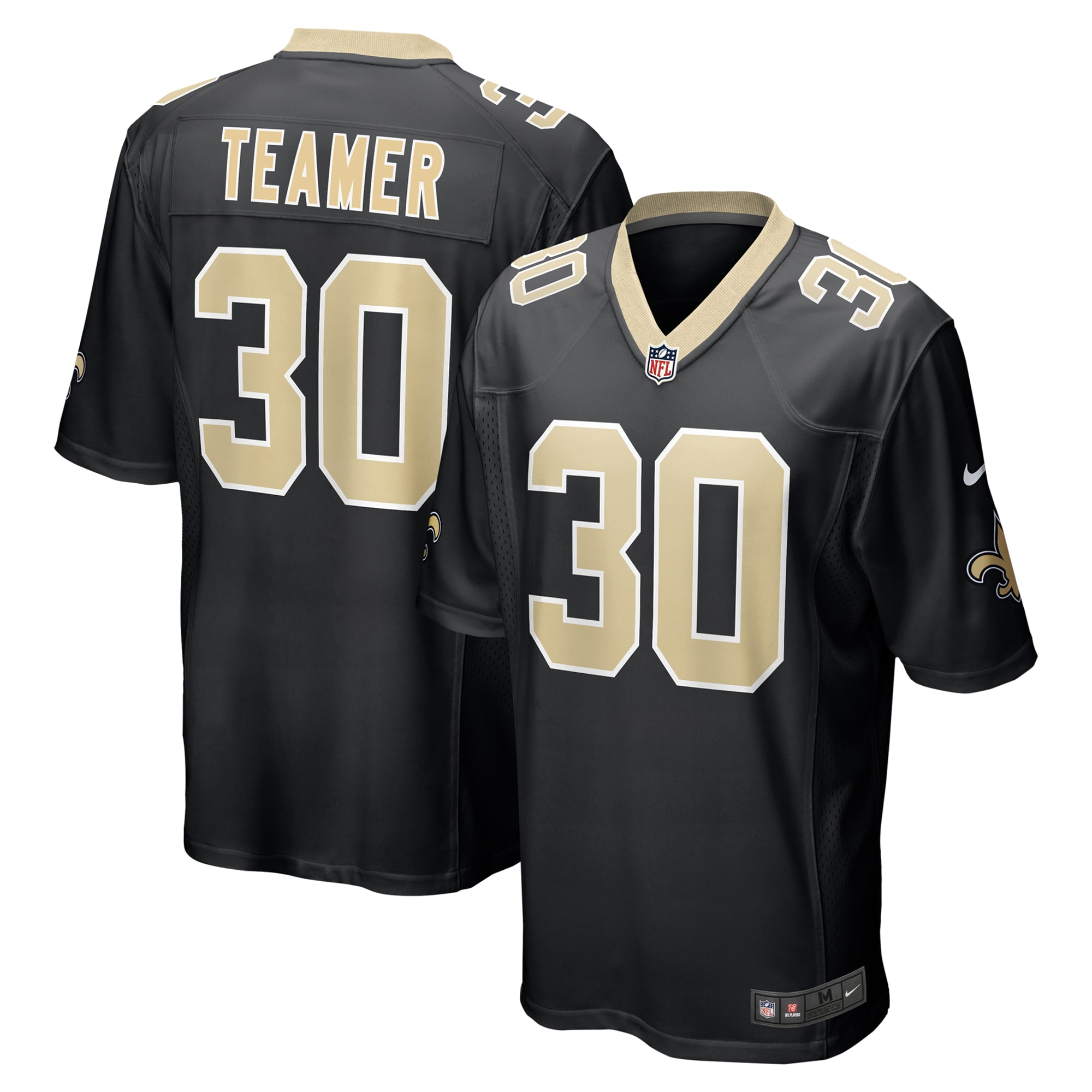 Men's New Orleans Saints Roderic Teamer Black Game Jersey Js6967