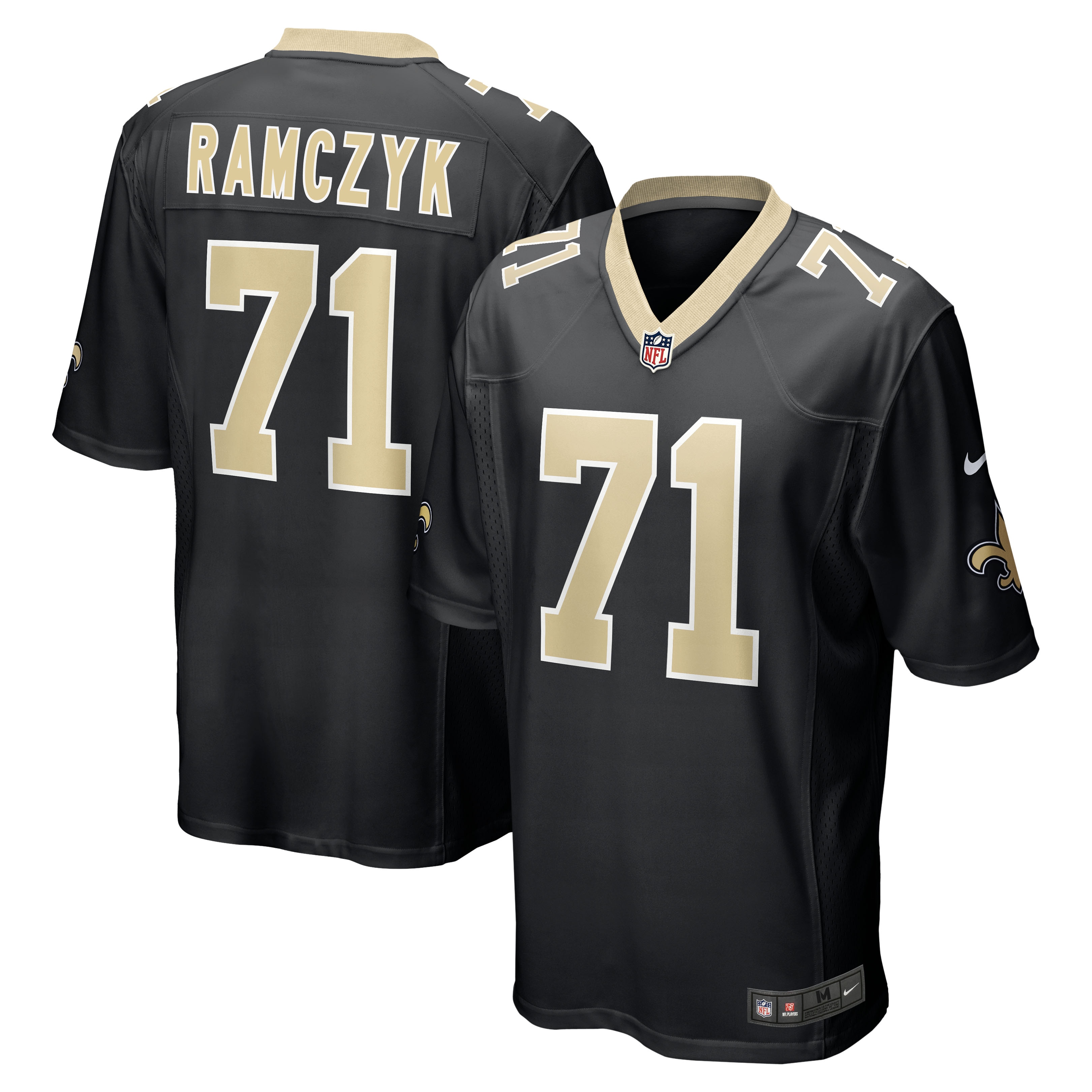 Men's New Orleans Saints Ryan Ramczyk Black Game Jersey Js2363