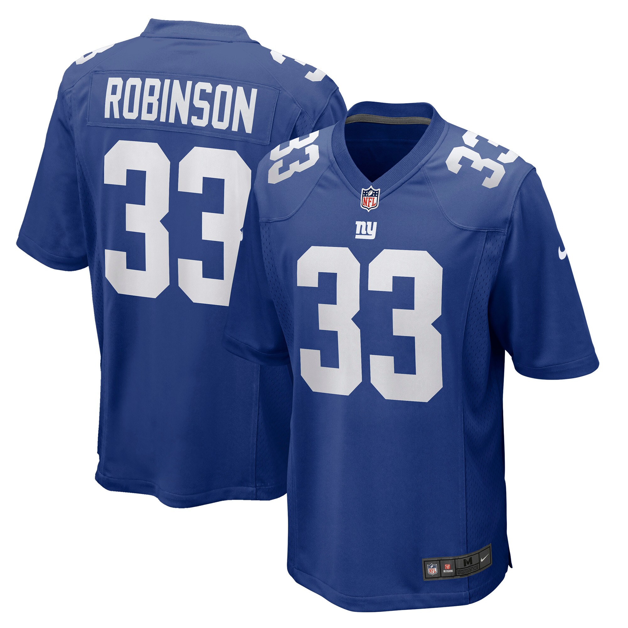 Men's New York Giants Aaron Robinson Royal Game Player Jersey Js1128