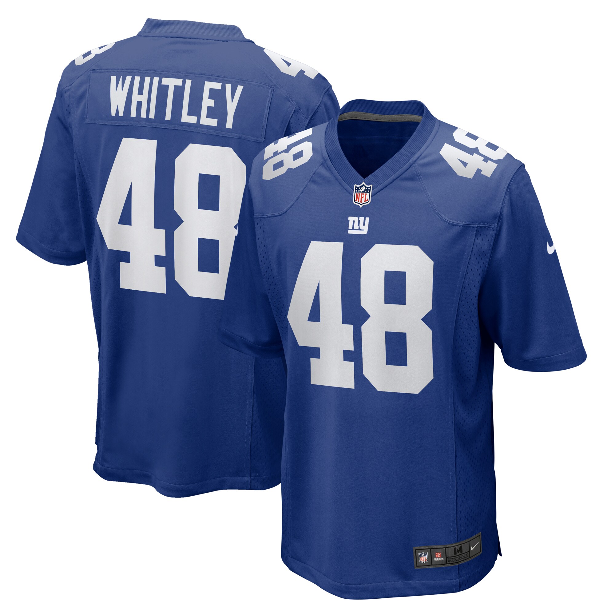 Men's New York Giants Benton Whitley Royal Team Game Jersey Js7629