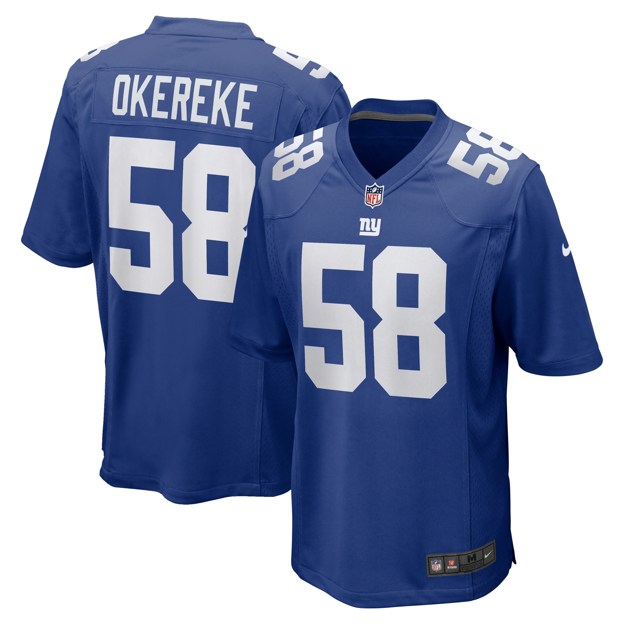 Men's New York Giants Bobby Okereke Royal Game Player Jersey Js1349