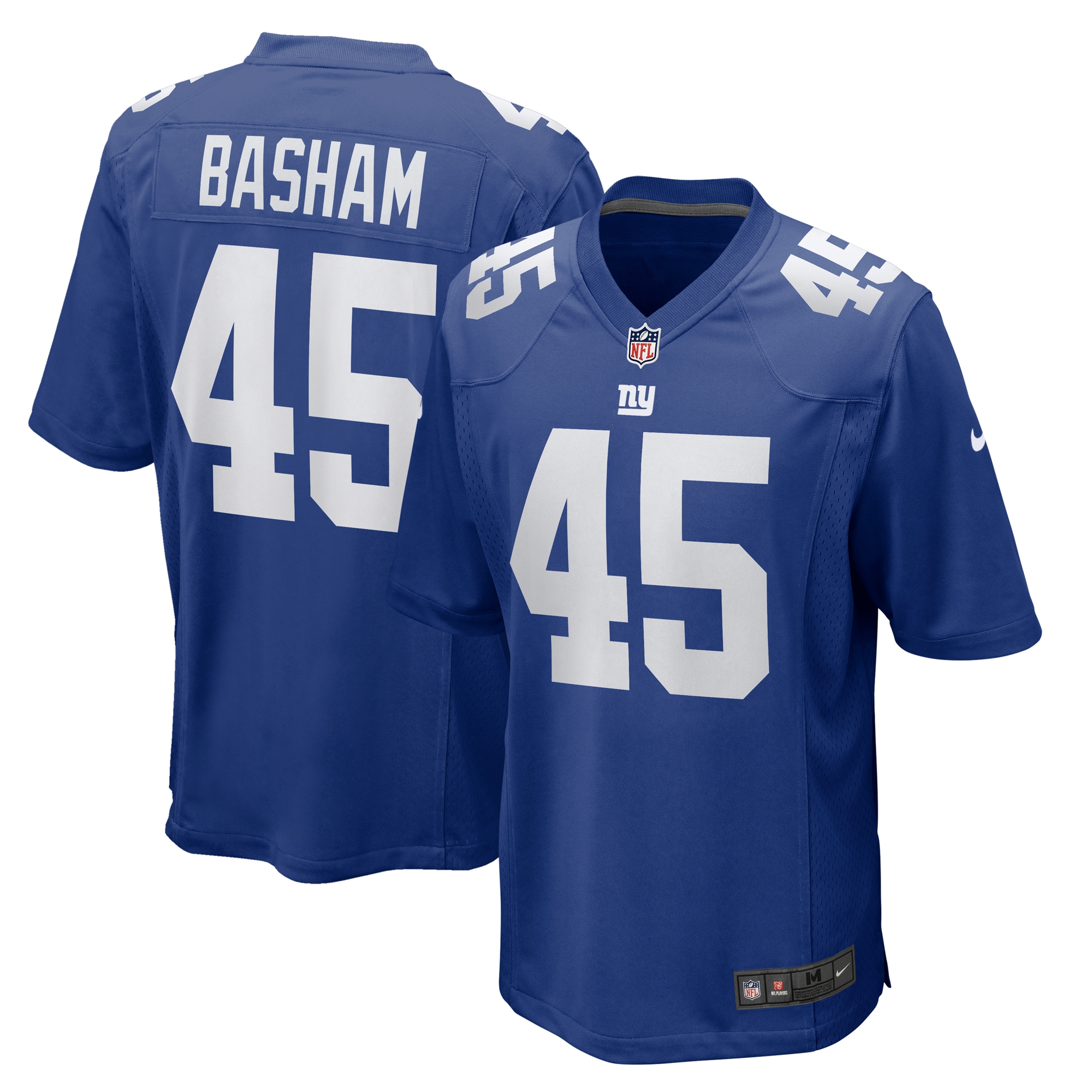 Men's New York Giants Boogie Basham Royal Game Jersey Js6079