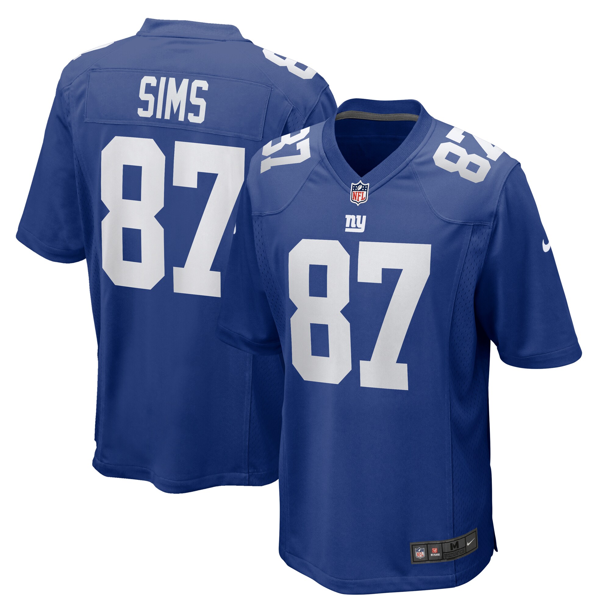 Men's New York Giants Cam Sims Royal Game Jersey Js2921