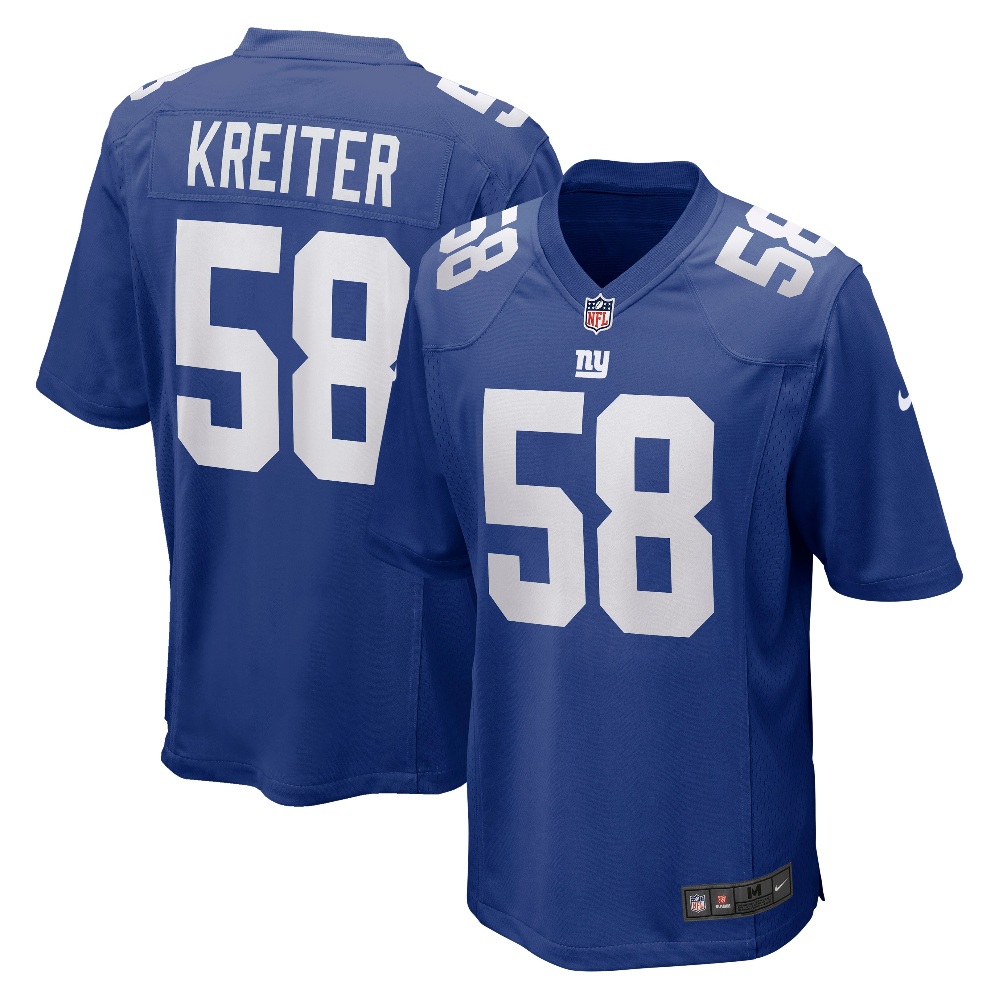 Men's New York Giants Casey Kreiter Royal Game Jersey Js4992